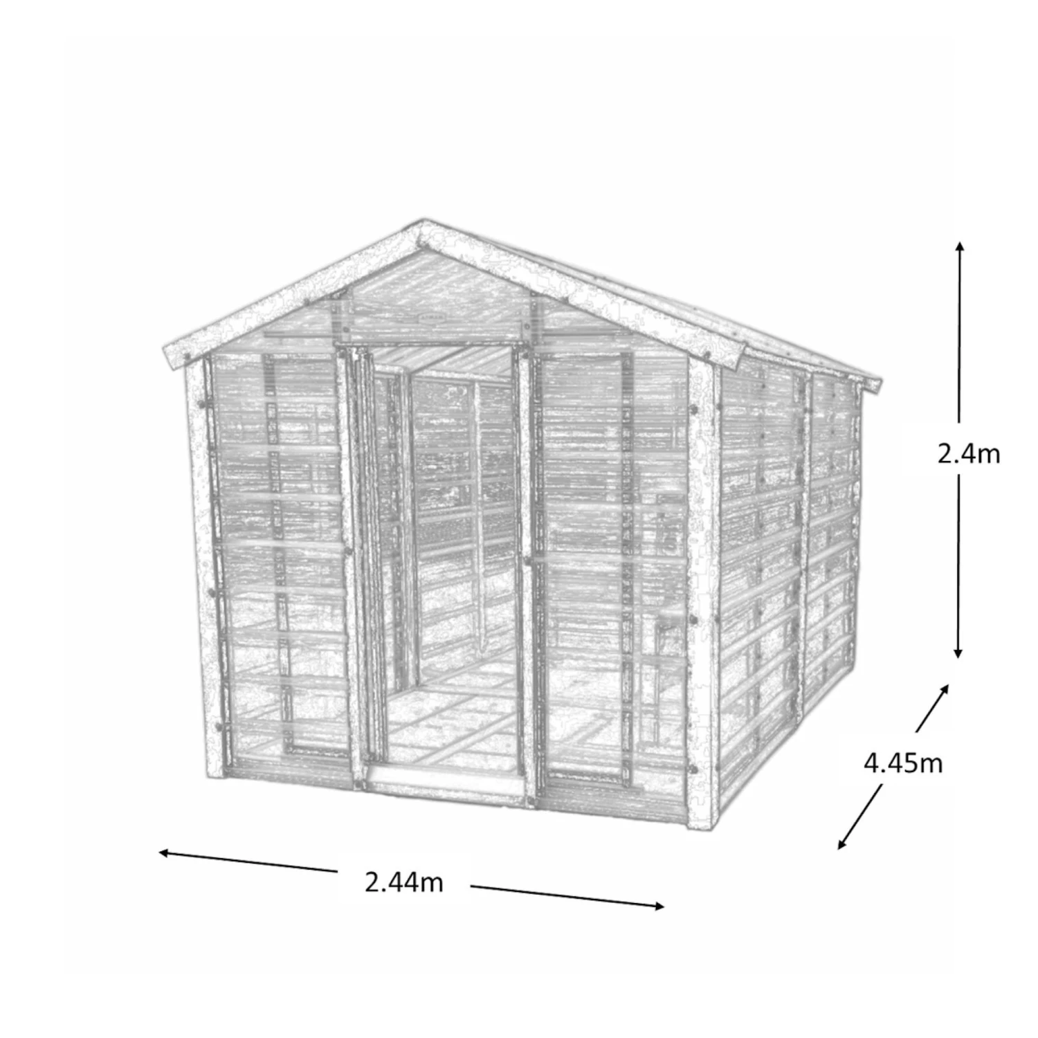 Adman Steel Sheds Multigrow 8x14.7 Greenhouse With Adjustable Vent - Image 7
