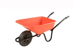 B&Q Sovereign Orange Metal & Polypropylene (PP) Wheelbarrow 90L