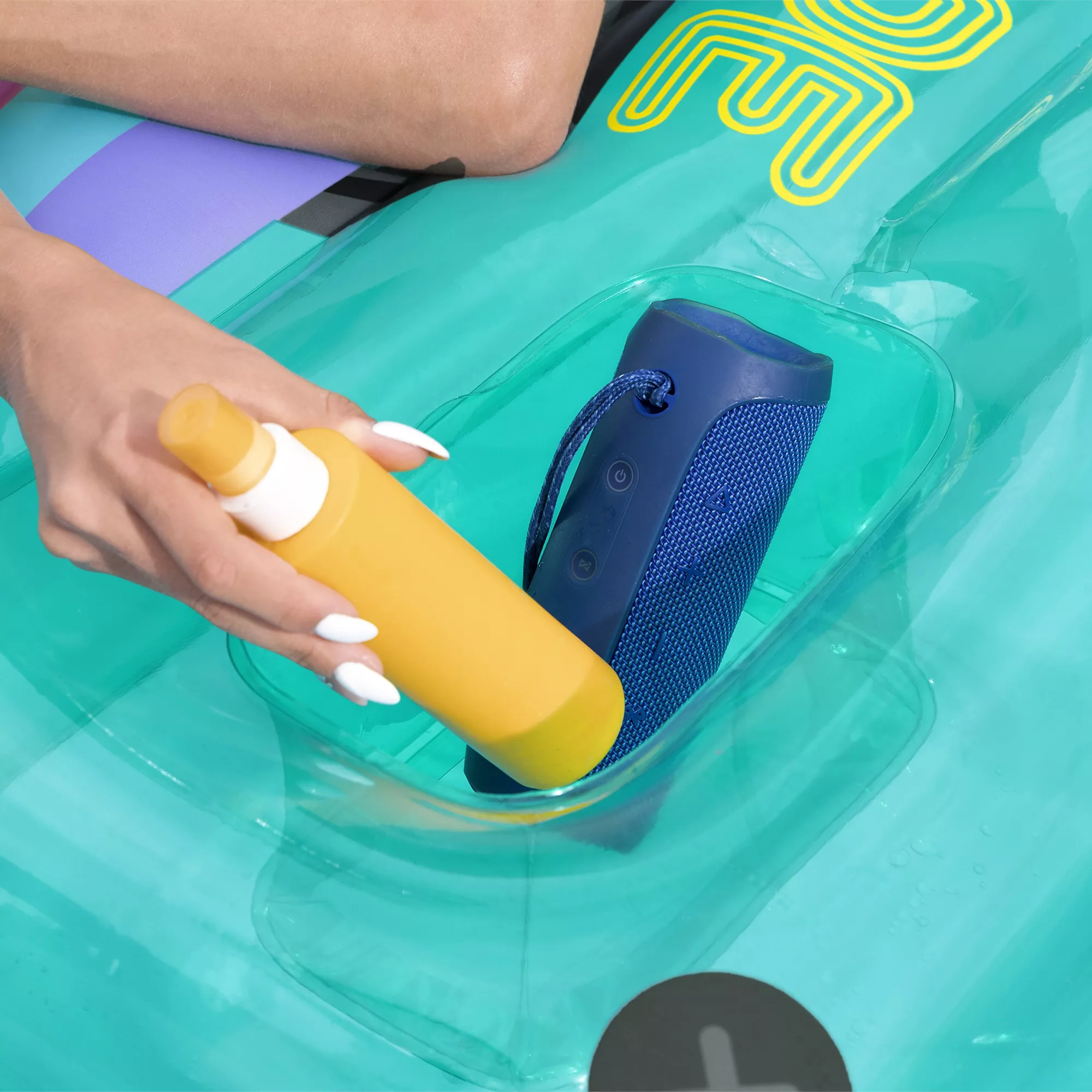 Bestway Retro Beats Multicolour Rectangular Mix Tape Inflatable Lilo - Image 3