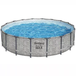 Bestway Steel Pro MAX™ Realistic Stone Print Polyvinyl Chloride (PVC) & Steel Pool (W) 5.49m X (L) 5.49m