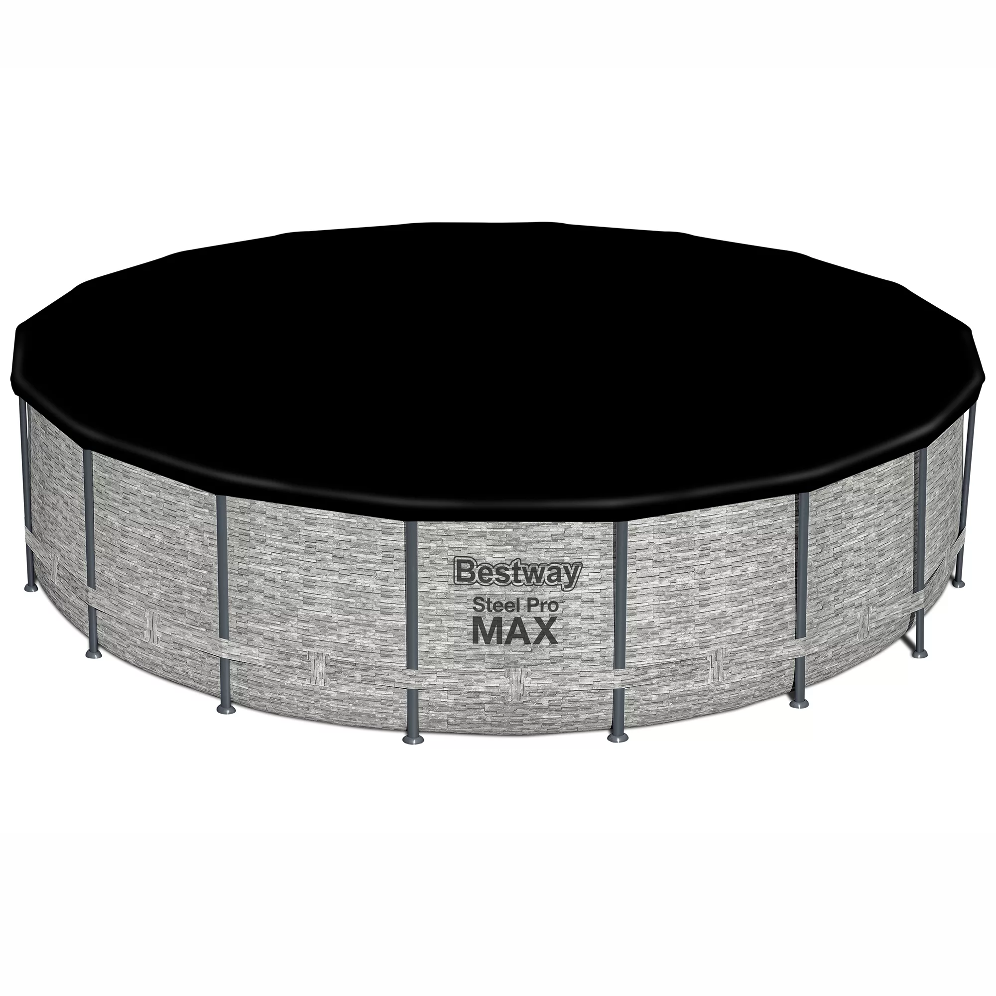 Bestway Steel Pro MAX™ Realistic Stone Print Polyvinyl Chloride (PVC) & Steel Pool (W) 5.49m X (L) 5.49m - Image 7