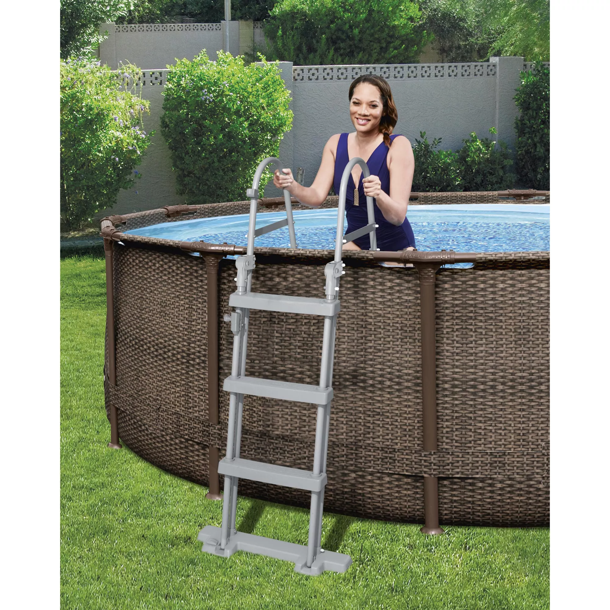 Bestway Steel Pro Rattan Print Metal & Plastic Pool - Image 7