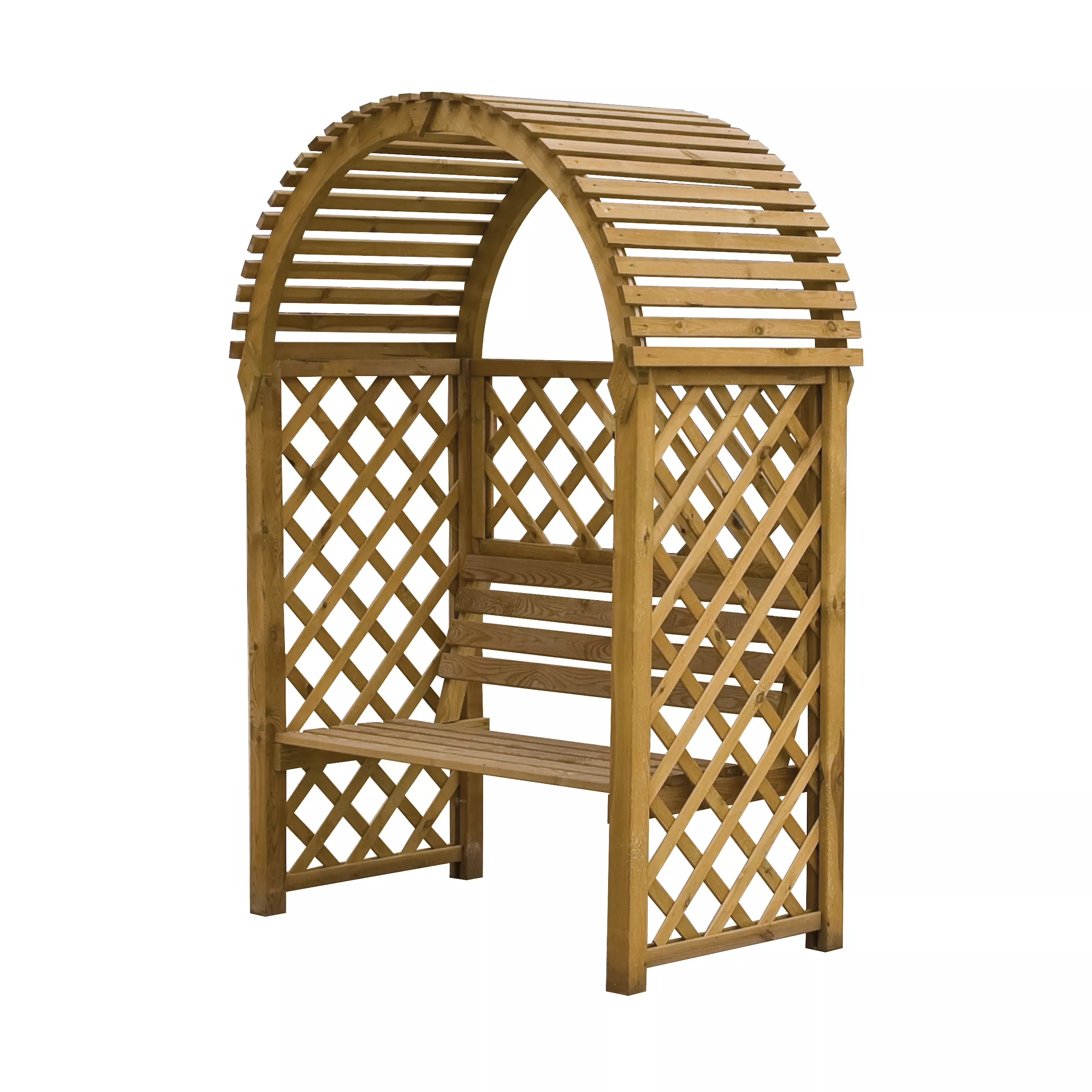 Blooma Chiltern Round Top Arbour, (H)1990mm (W)1340mm (D)800mm - Assembly Required - Image 2