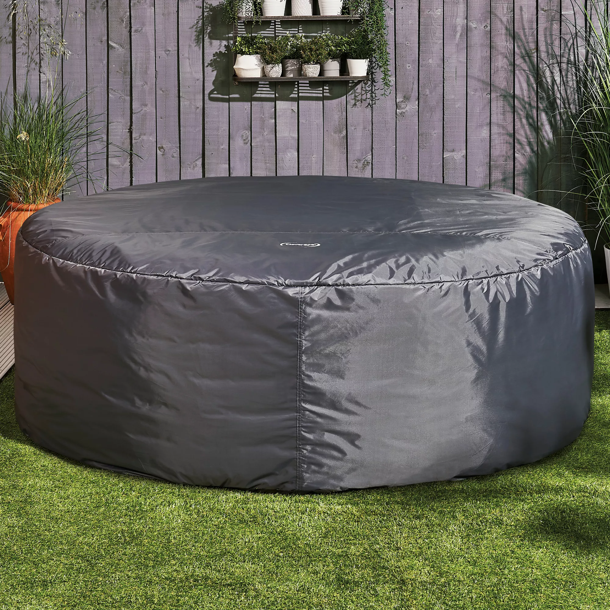 CleverSpa Grey Circular Hot Tub Cover - Image 6