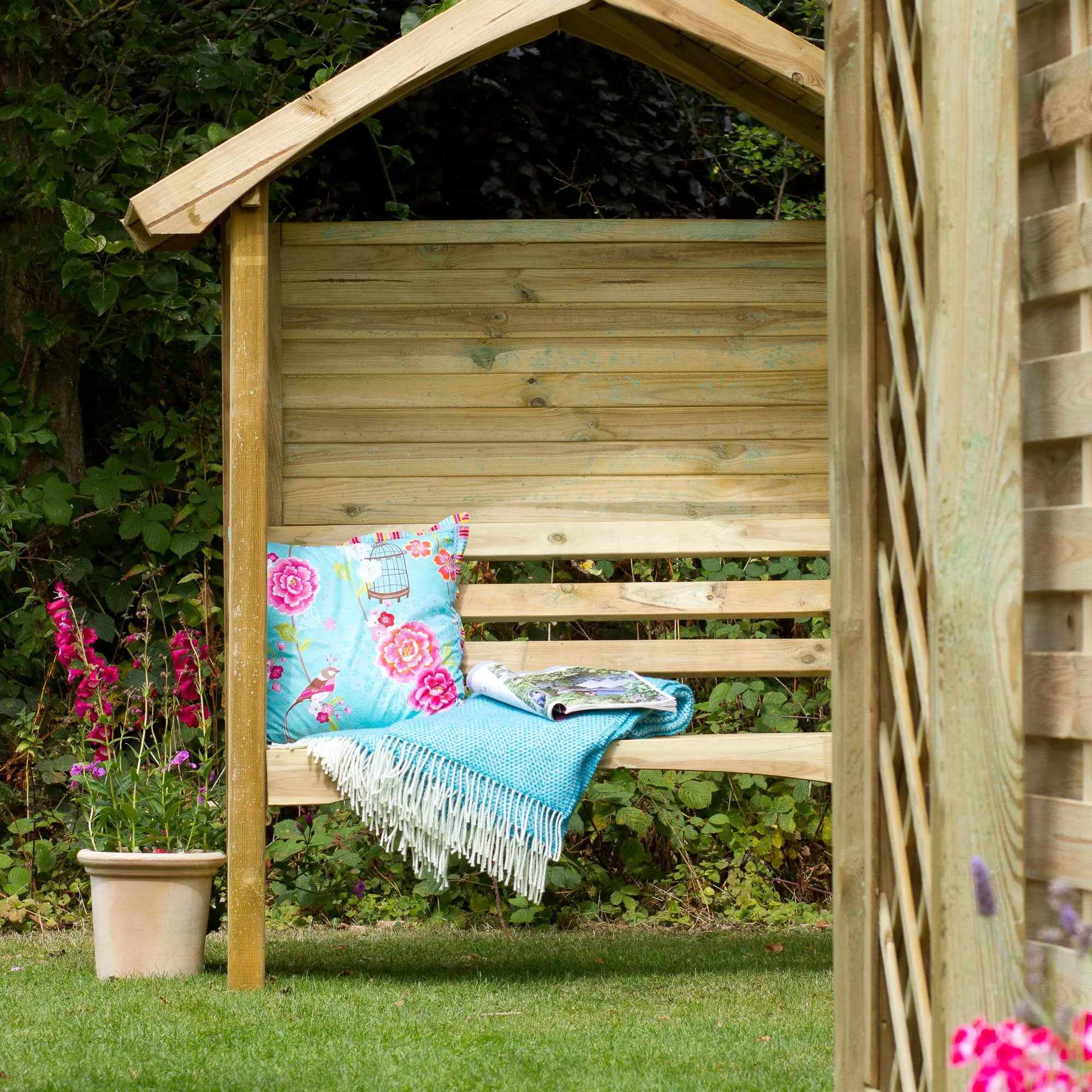 Forest Cadiz Arbour, (H)1970mm (W)1690mm (D)730mm - Assembly Required - Image 5