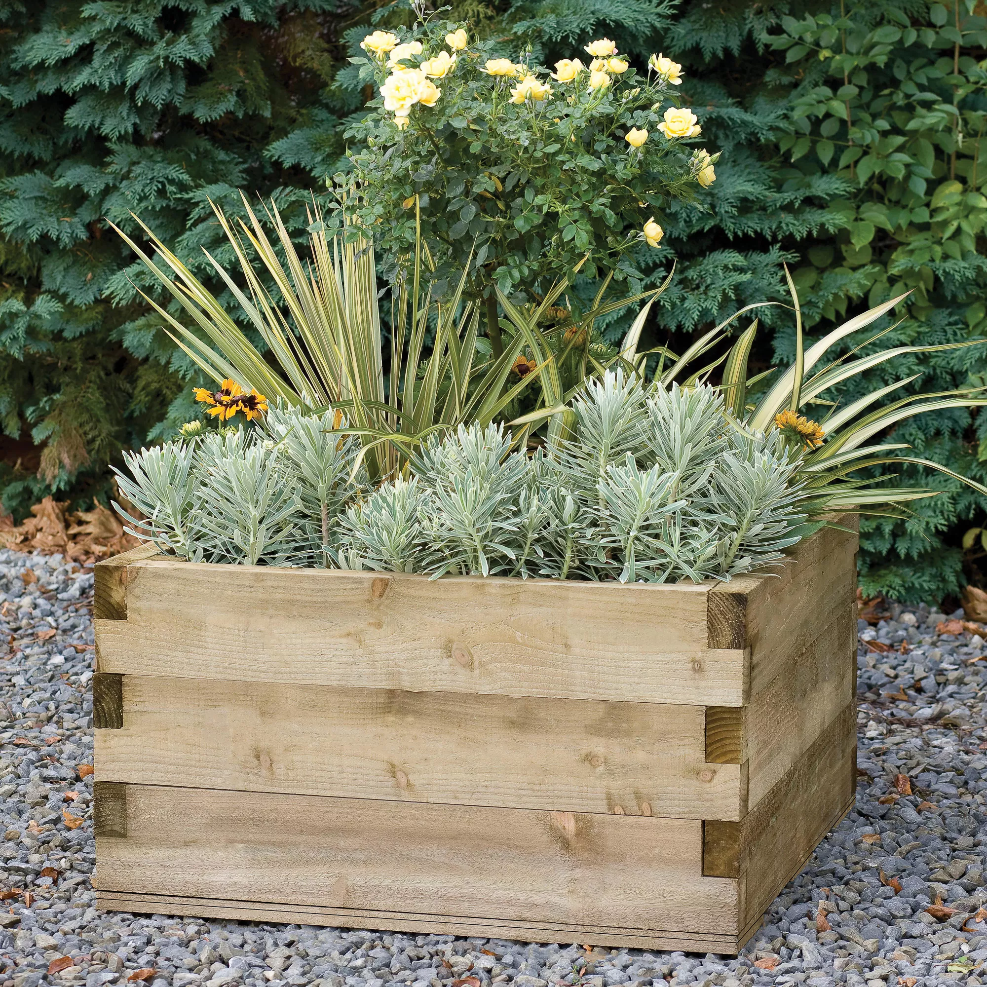 Forest Garden 0.9m X 0.9m Mixed Softwood Square Raised Bed Kit 0.81m² - Image 4