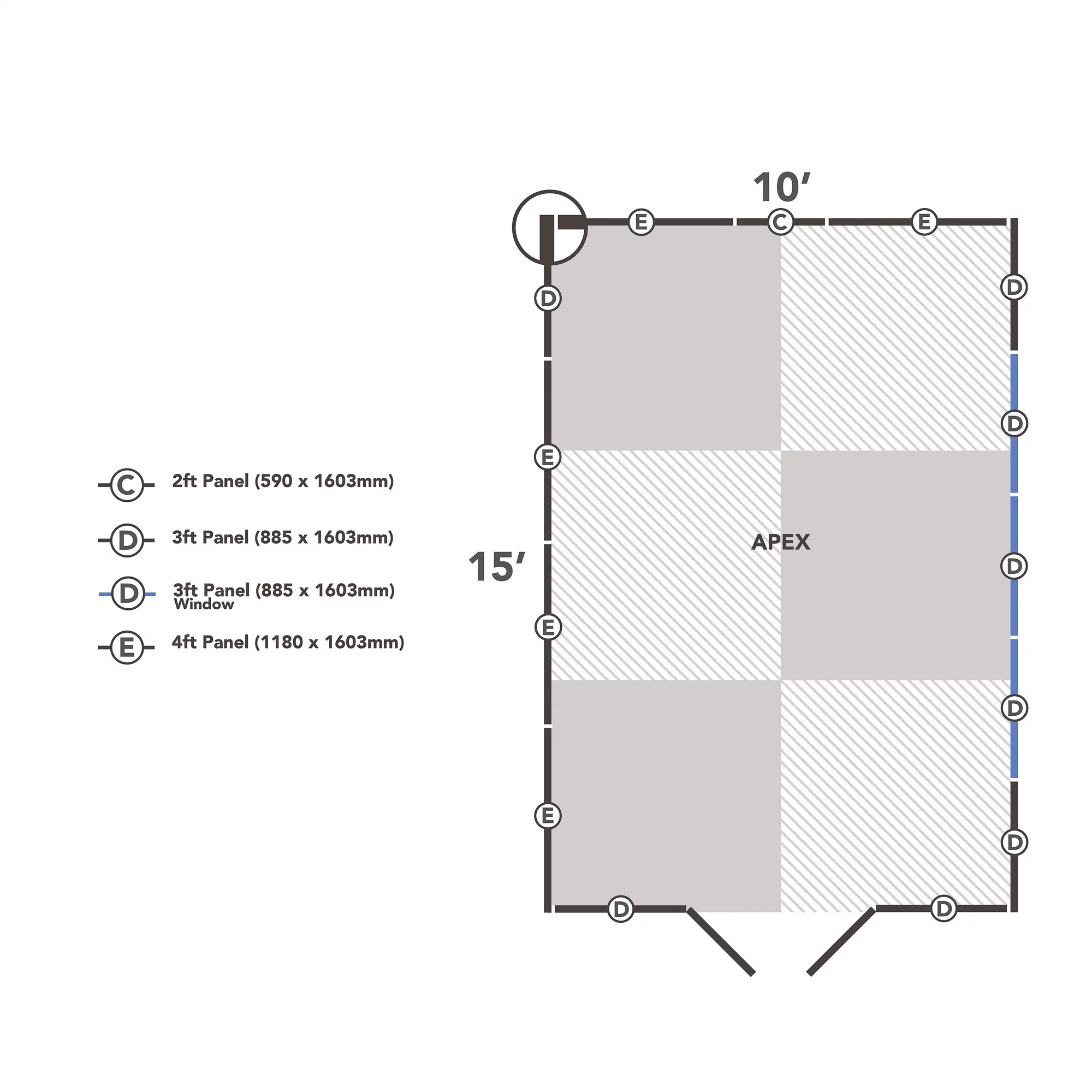 Forest Garden 10x15 Apex Dip Treated Shiplap Wooden Shed With Floor (Base Included) - Image 9