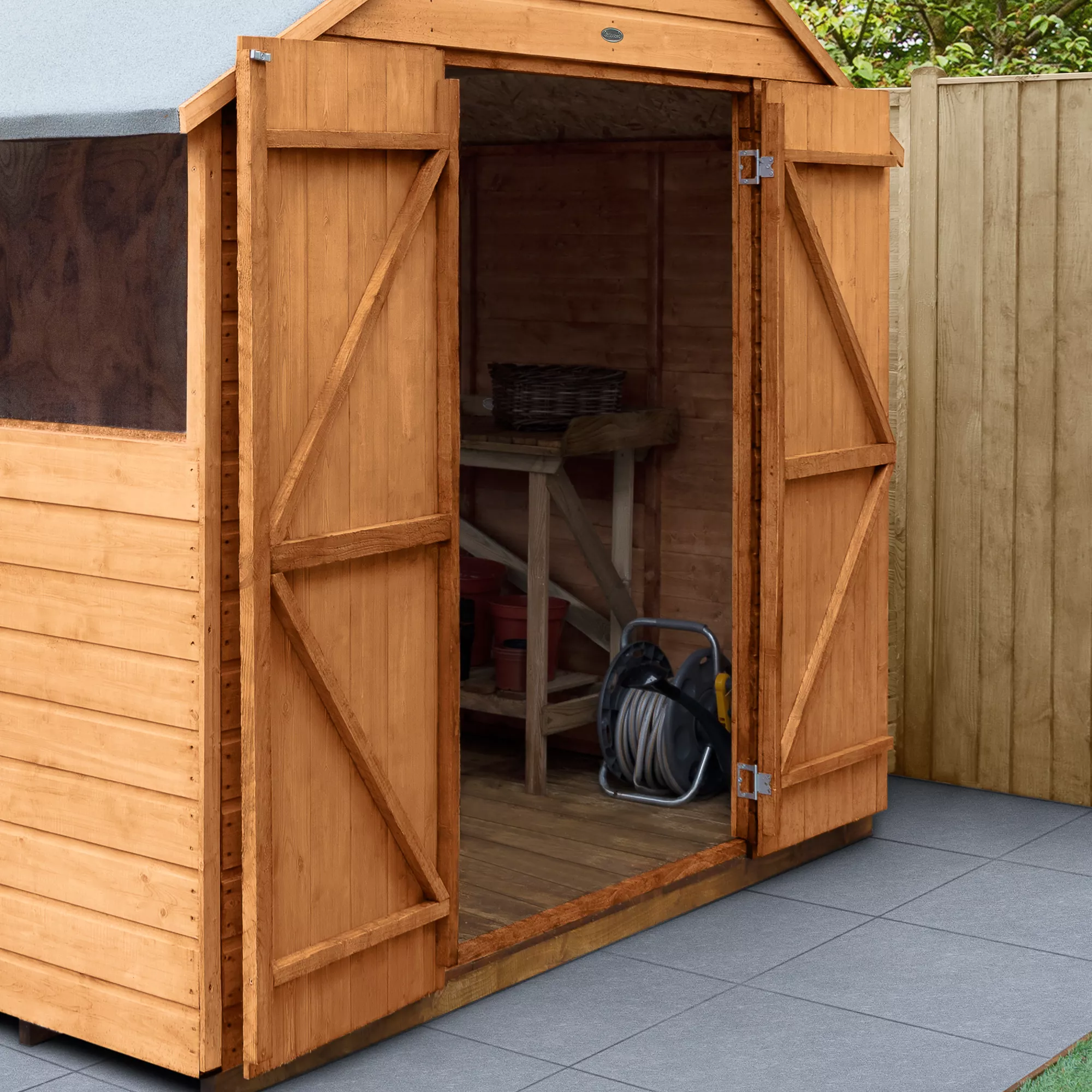 Forest Garden 10x15 Apex Dip Treated Shiplap Wooden Shed With Floor (Base Included) - Image 3