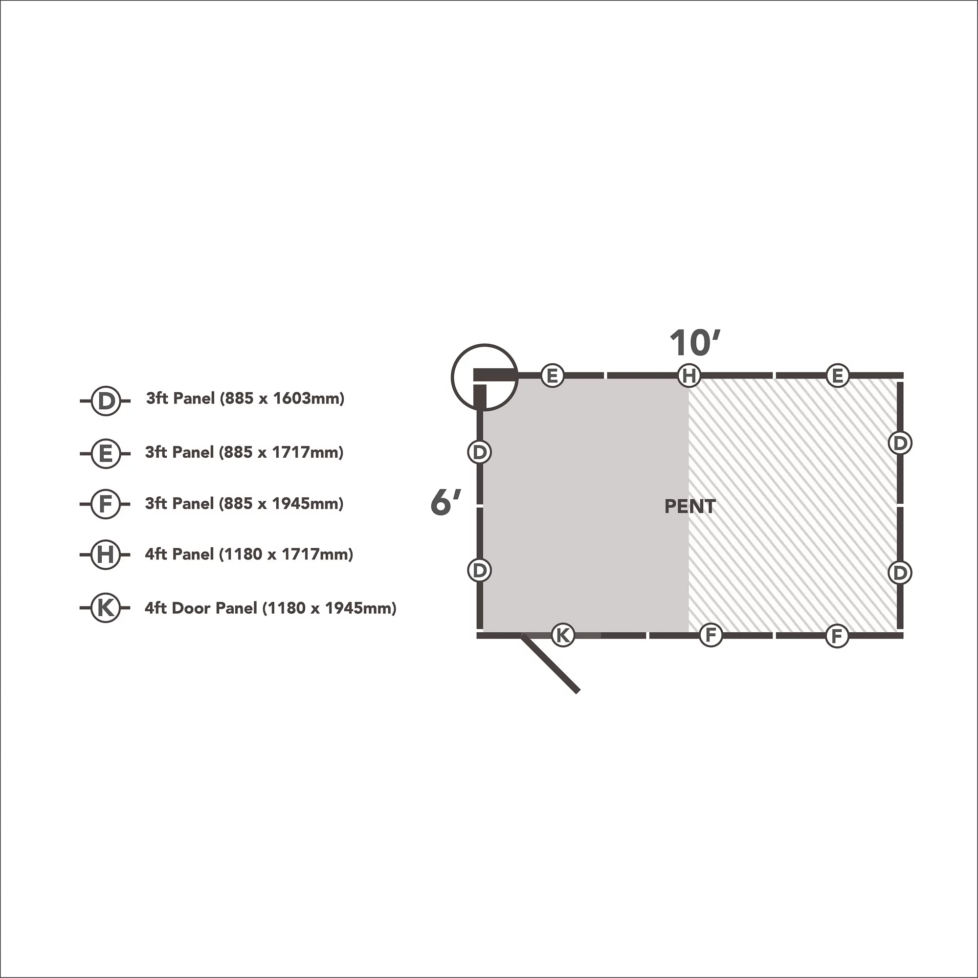 Forest Garden 10x6 Pent Dip Treated Shiplap Wooden Shed With Floor (Base Included) - Image 3