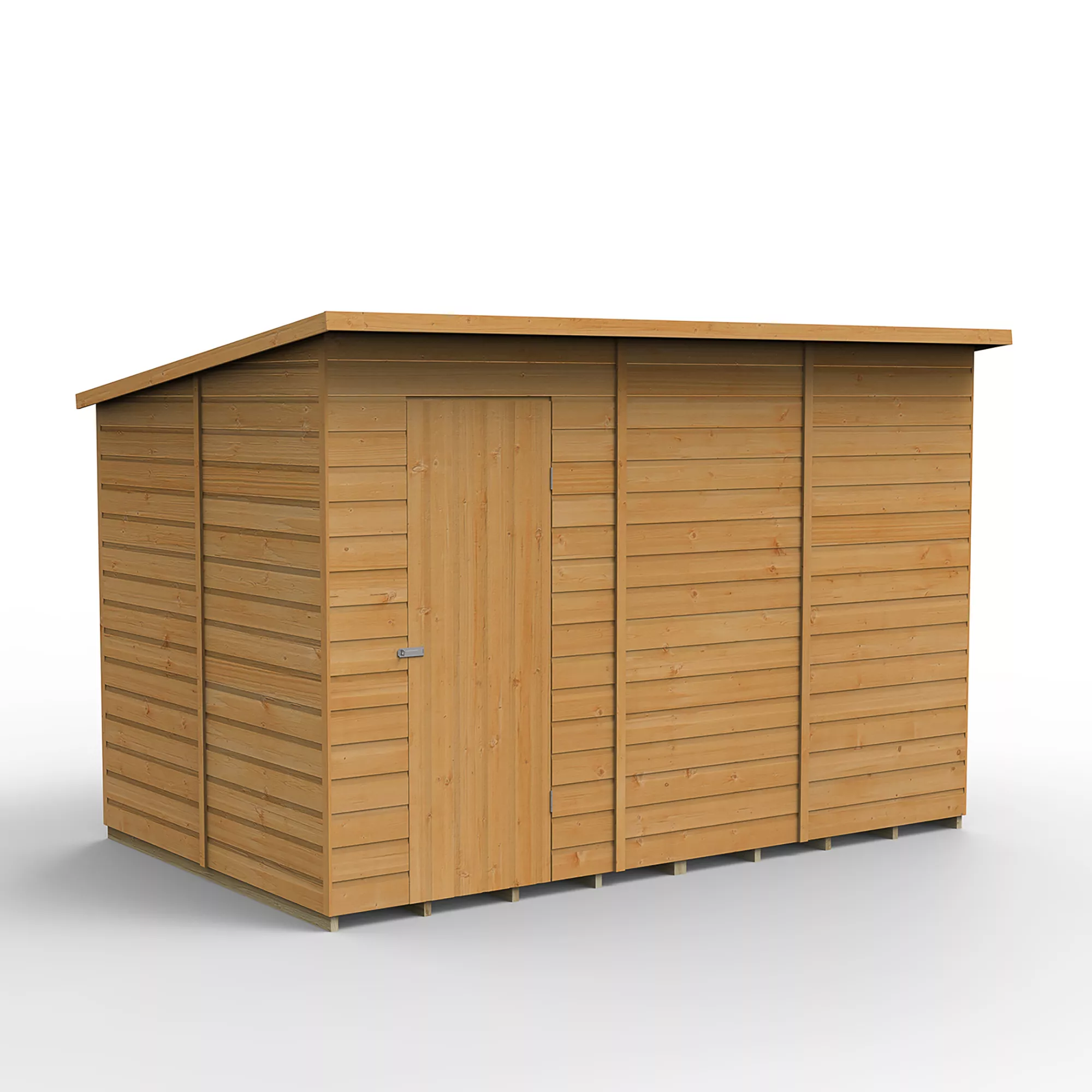 Forest Garden 10x6 Pent Dip Treated Shiplap Wooden Shed With Floor (Base Included) - Image 2