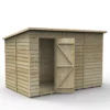 Forest Garden 10x6 Pent Pressure Treated Overlap Wooden Shed With Floor - Assembly Service Included