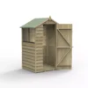 Forest Garden 4x3 Apex Pressure Treated Overlap Wooden Shed With Floor - Assembly Service Included
