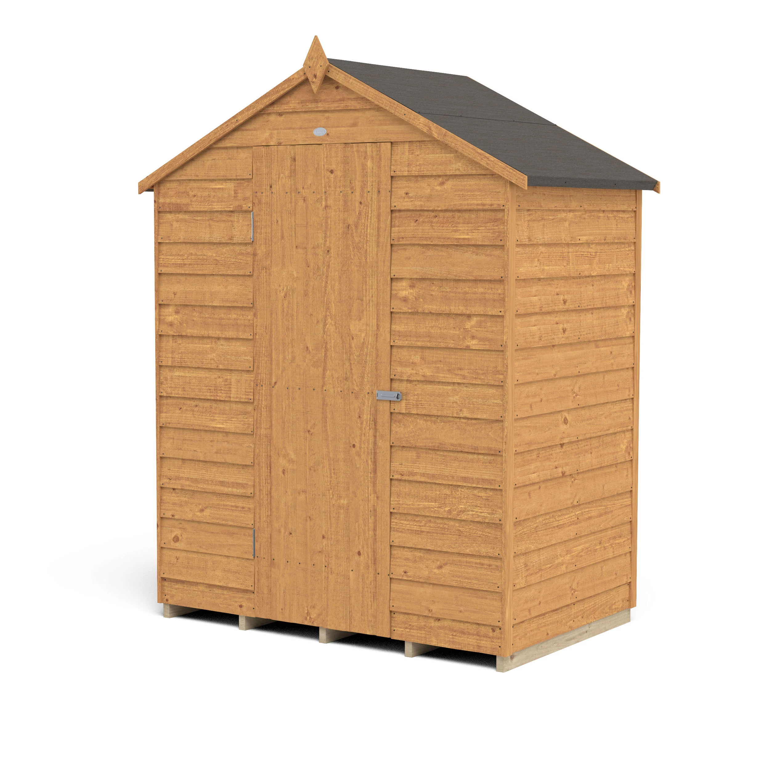 Forest Garden 5x3 Ft Apex Overlap Wooden Shed With Floor (Base Included) - Image 2