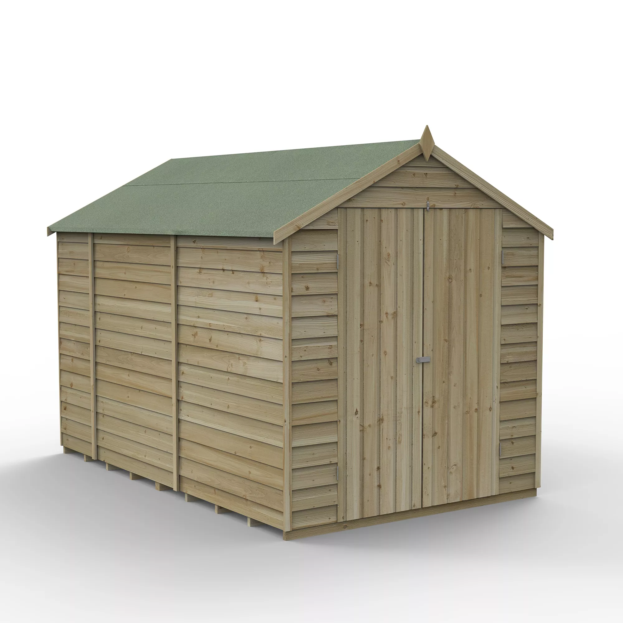 Forest Garden 6x10 Apex Pressure Treated Overlap Wooden Shed With Floor (Base Included) - Image 2
