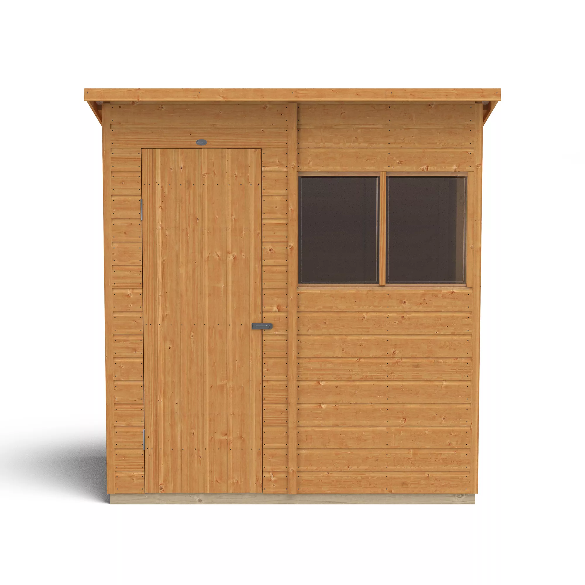 Forest Garden 6x4 Ft Pent Shiplap Wooden 2 Windows Shed With Floor - Assembly Service Included - Image 2