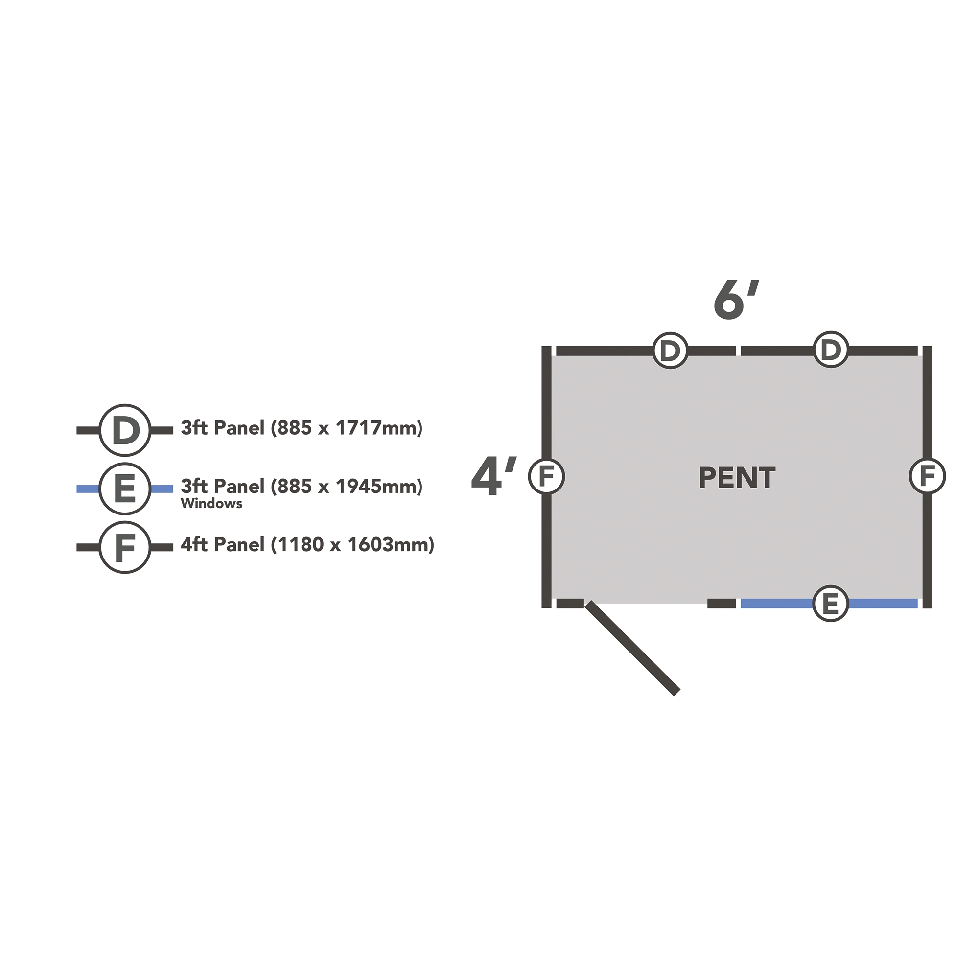 Forest Garden 6x4 Ft Pent Shiplap Wooden 2 Windows Shed With Floor - Assembly Service Included - Image 20