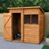 Forest Garden 6x4 Pent Dip Treated Overlap Wooden Shed With Floor