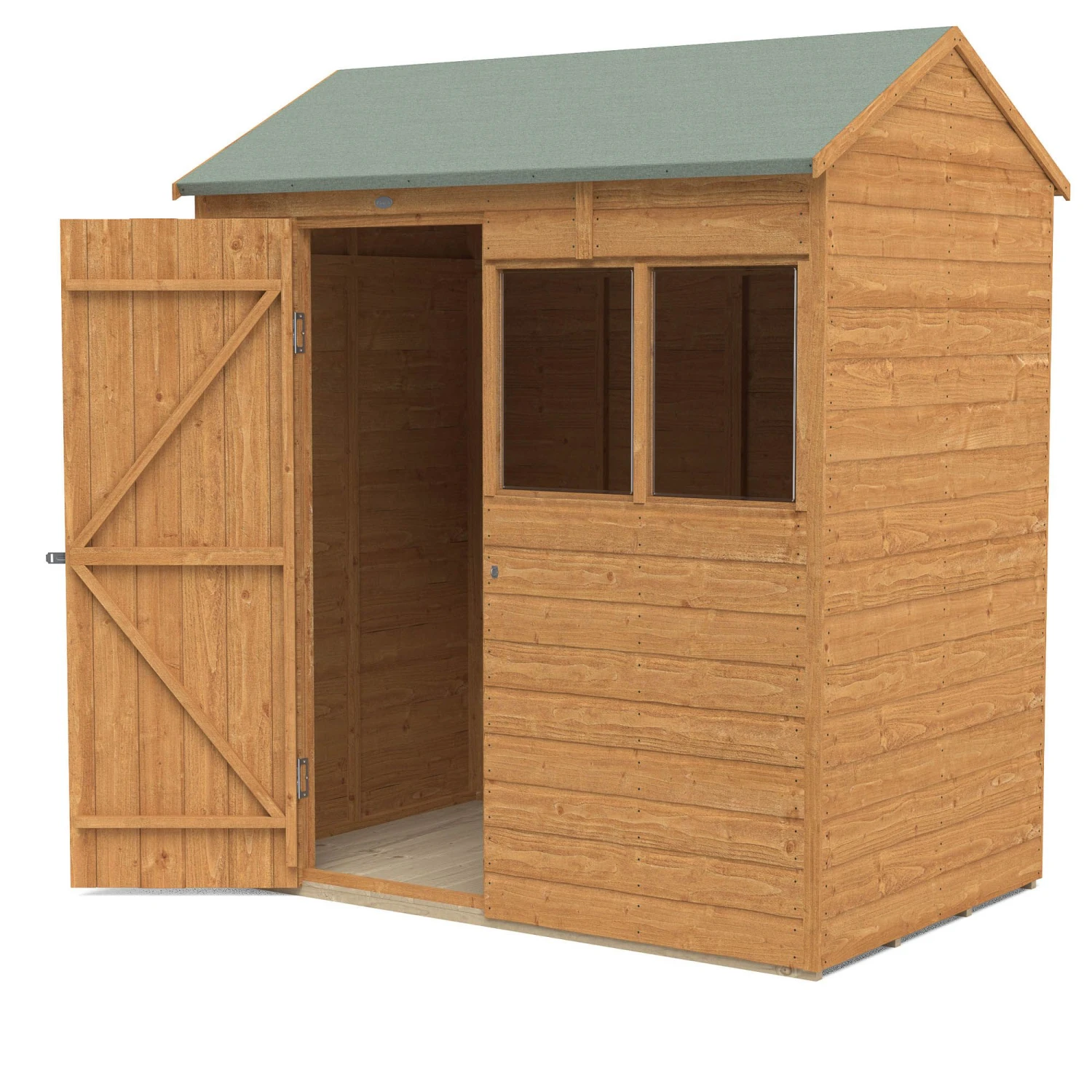 Forest Garden 6X4 Reverse Apex Dip Treated Shiplap Shed With Floor - Assembly Service Included - Image 3