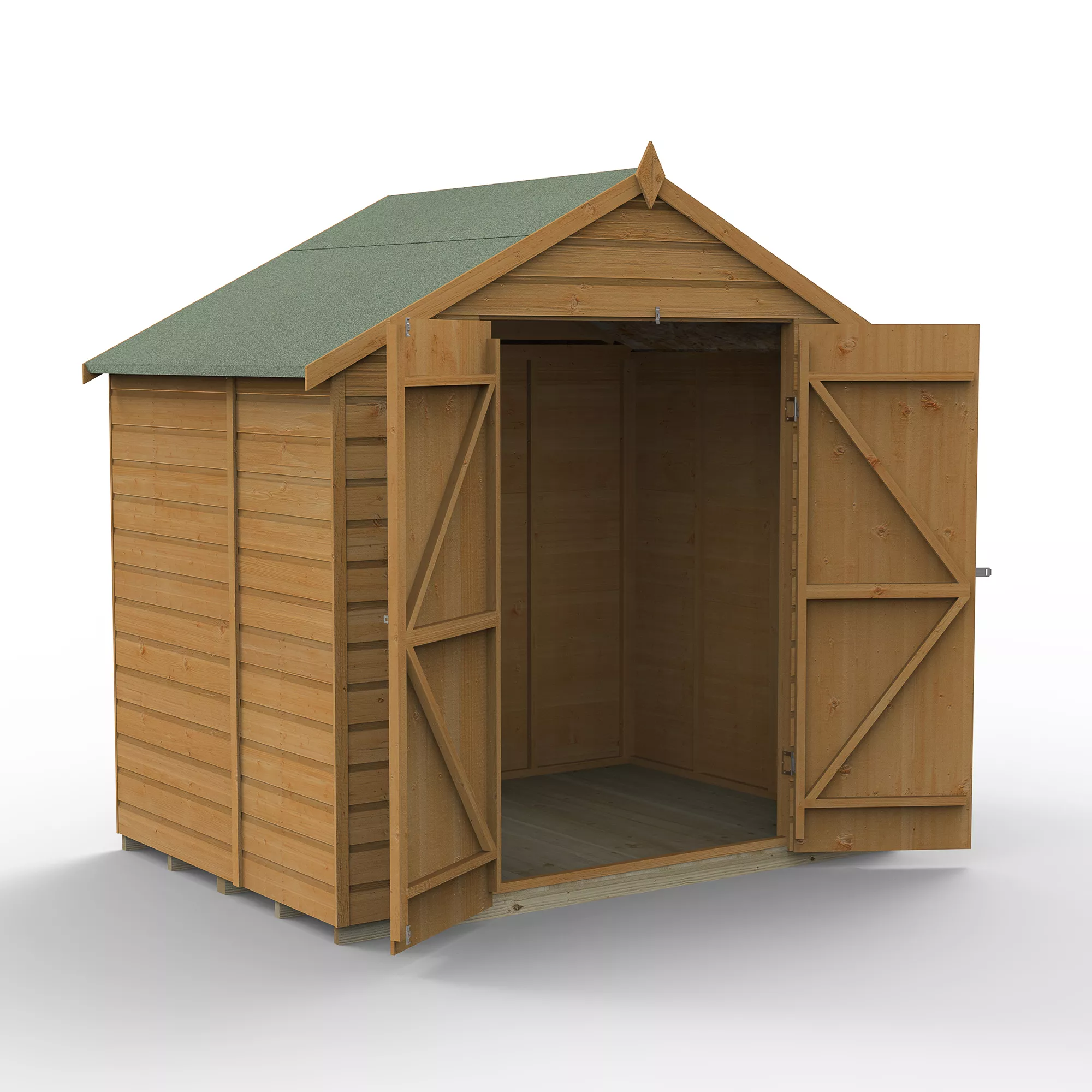 Forest Garden 7x5 Apex Dip Treated Shiplap Wooden Shed With Floor (Base Included) - Assembly Service Included