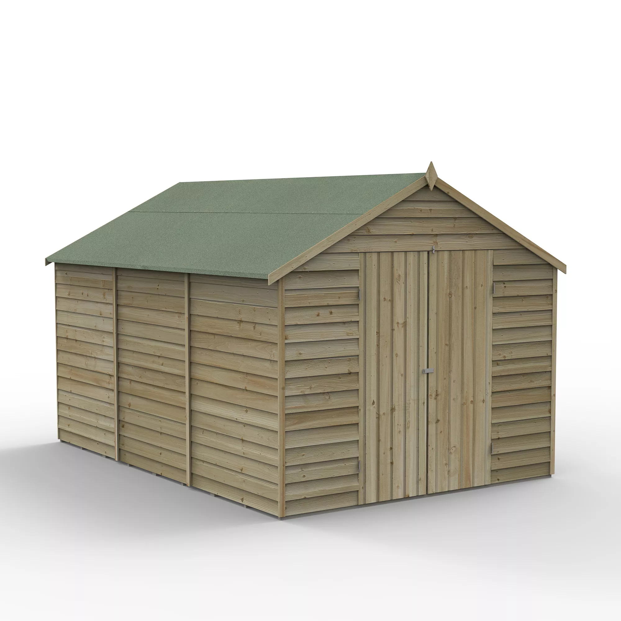 Forest Garden 8x12 Apex Pressure Treated Overlap Wooden Shed With Floor - Image 2