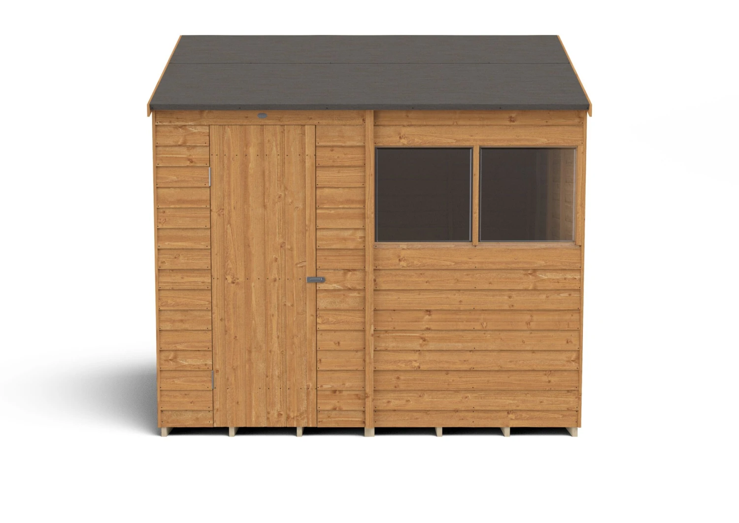Forest Garden 8x6 Reverse Apex Dip Treated Overlap Wooden Shed With Floor - Image 3