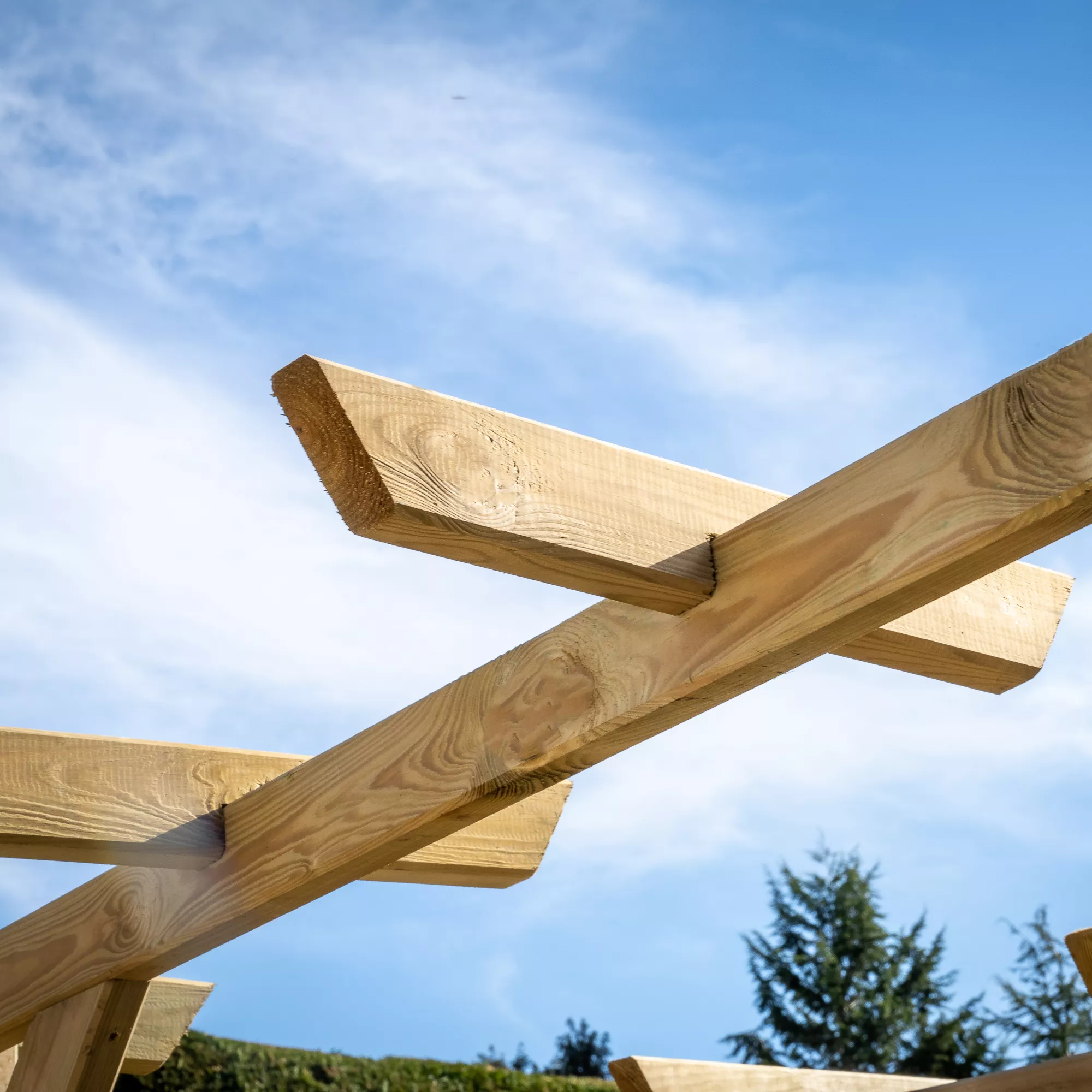 Forest Garden Hanbury Flat Top European Softwood Arch (H) 213.5cm X (W) 209cm - Image 4