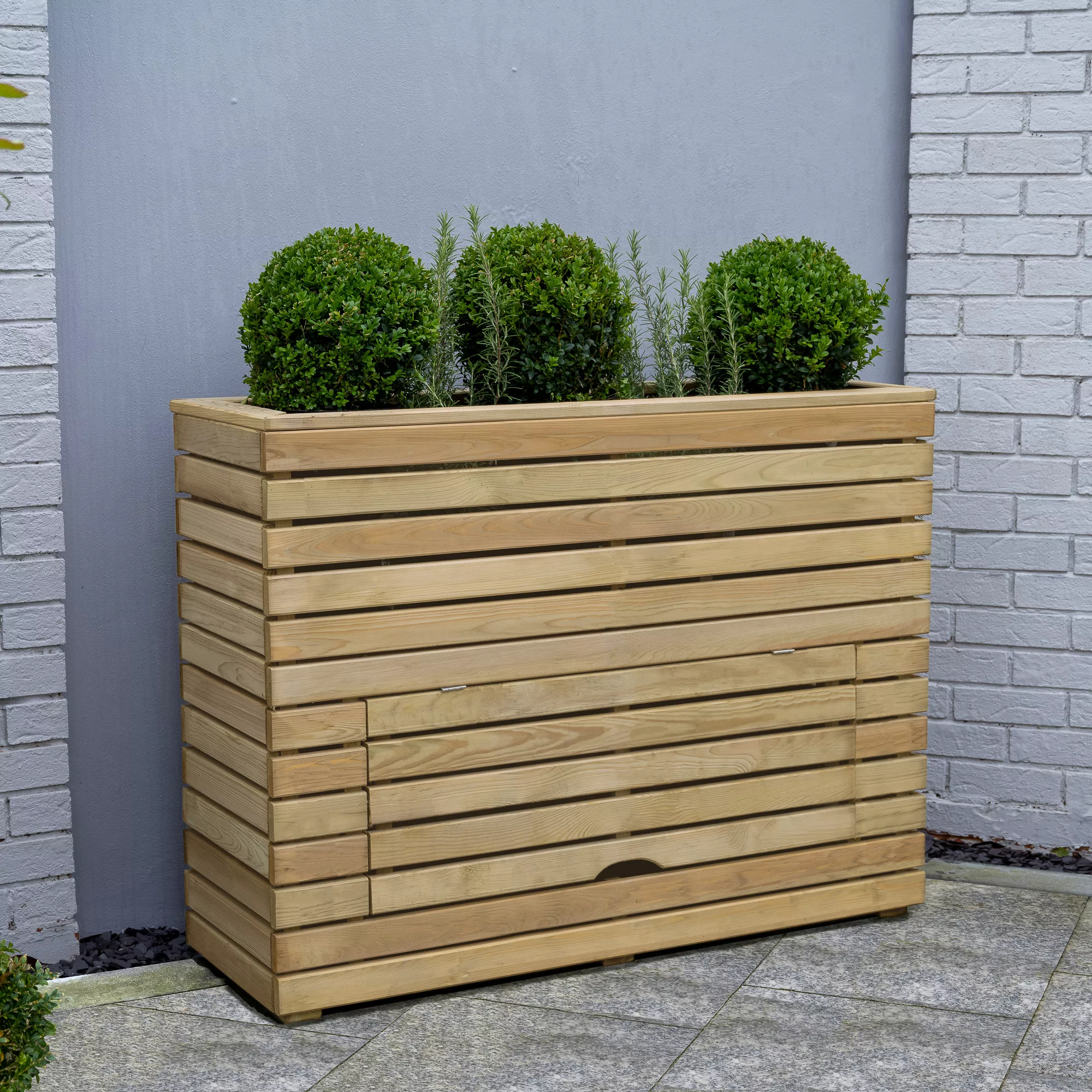 Forest Garden Linear Natural Timber Rectangular Planter (H) 91.1cm X (W) 120cm - Image 3