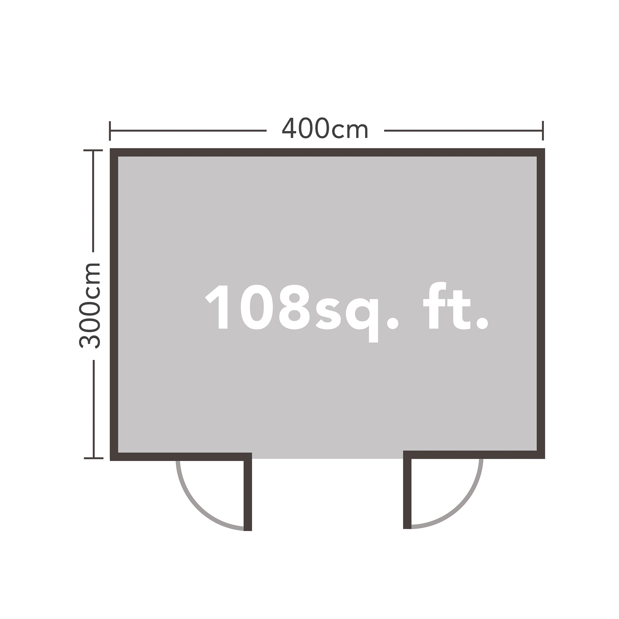 Forest Garden Melbury 4x3 Toughened Glass Pent Loglap Solid Wood Cabin With Double Door - Image 7