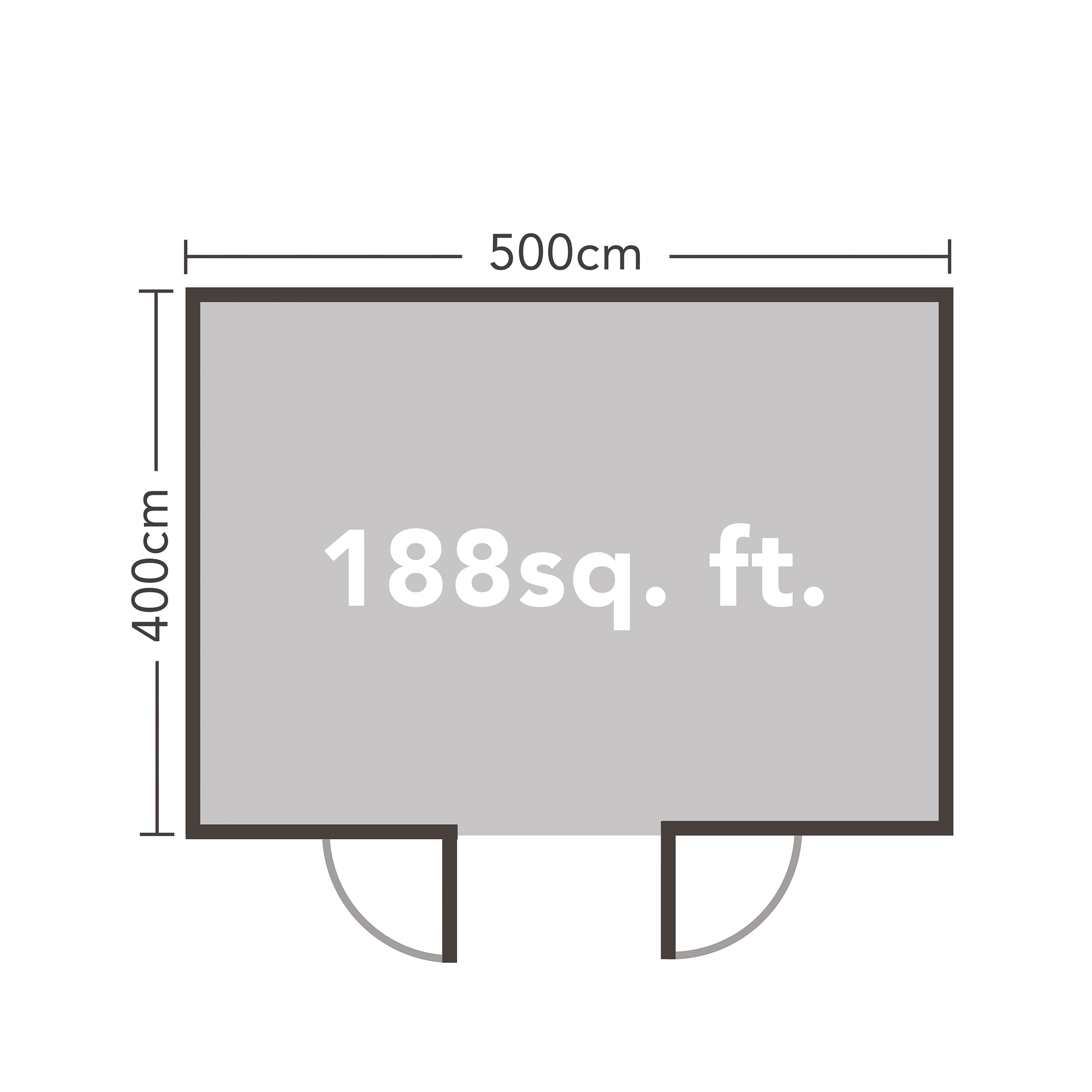 Forest Garden Mendip 5x4 Toughened Glass Pent Loglap Solid Wood Cabin With Double Door - Assembly Service Included - Image 6