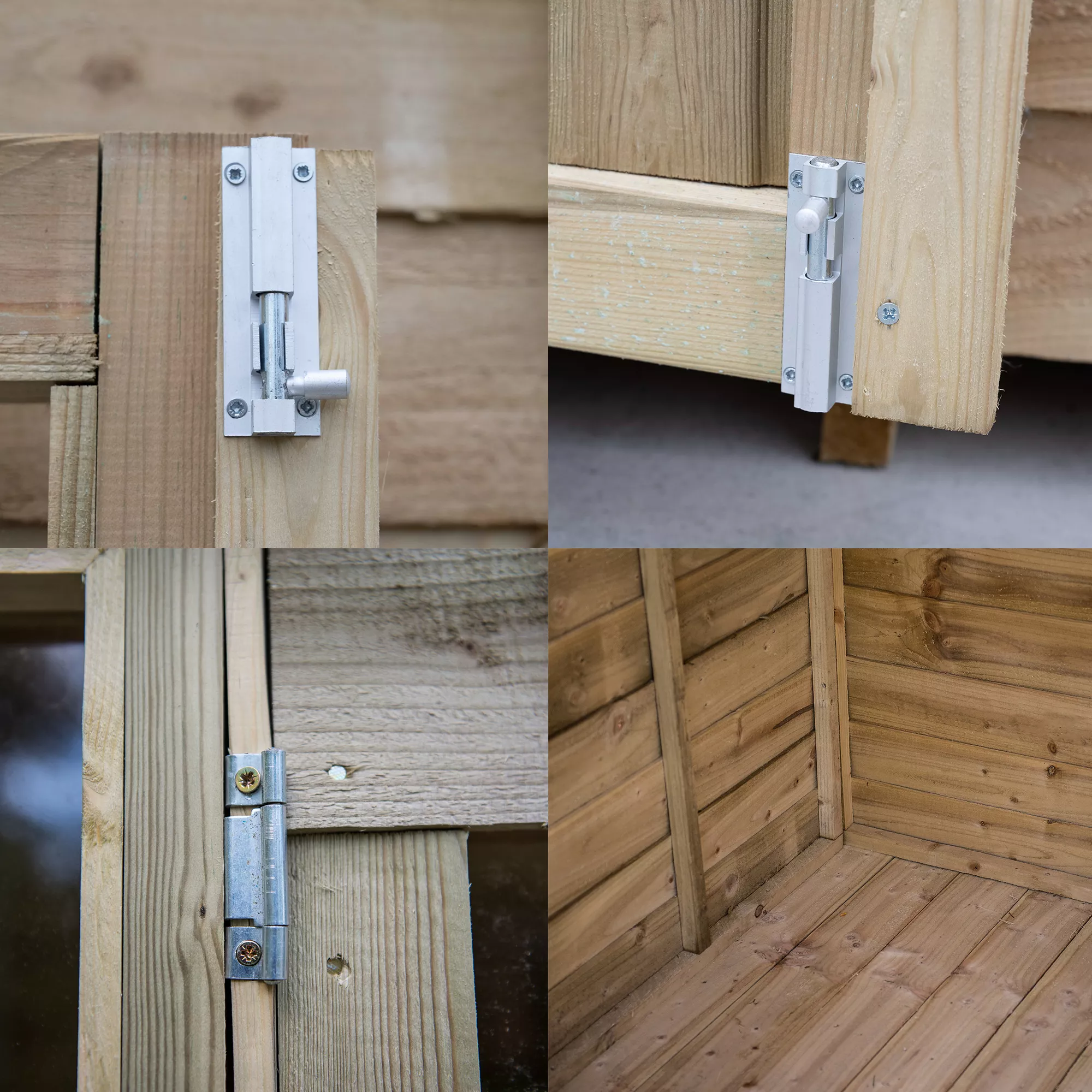 Forest Garden Oakley 7x7 Apex Overlap Solid Wood Summer House With Double Door - Assembly Service Included - Image 4