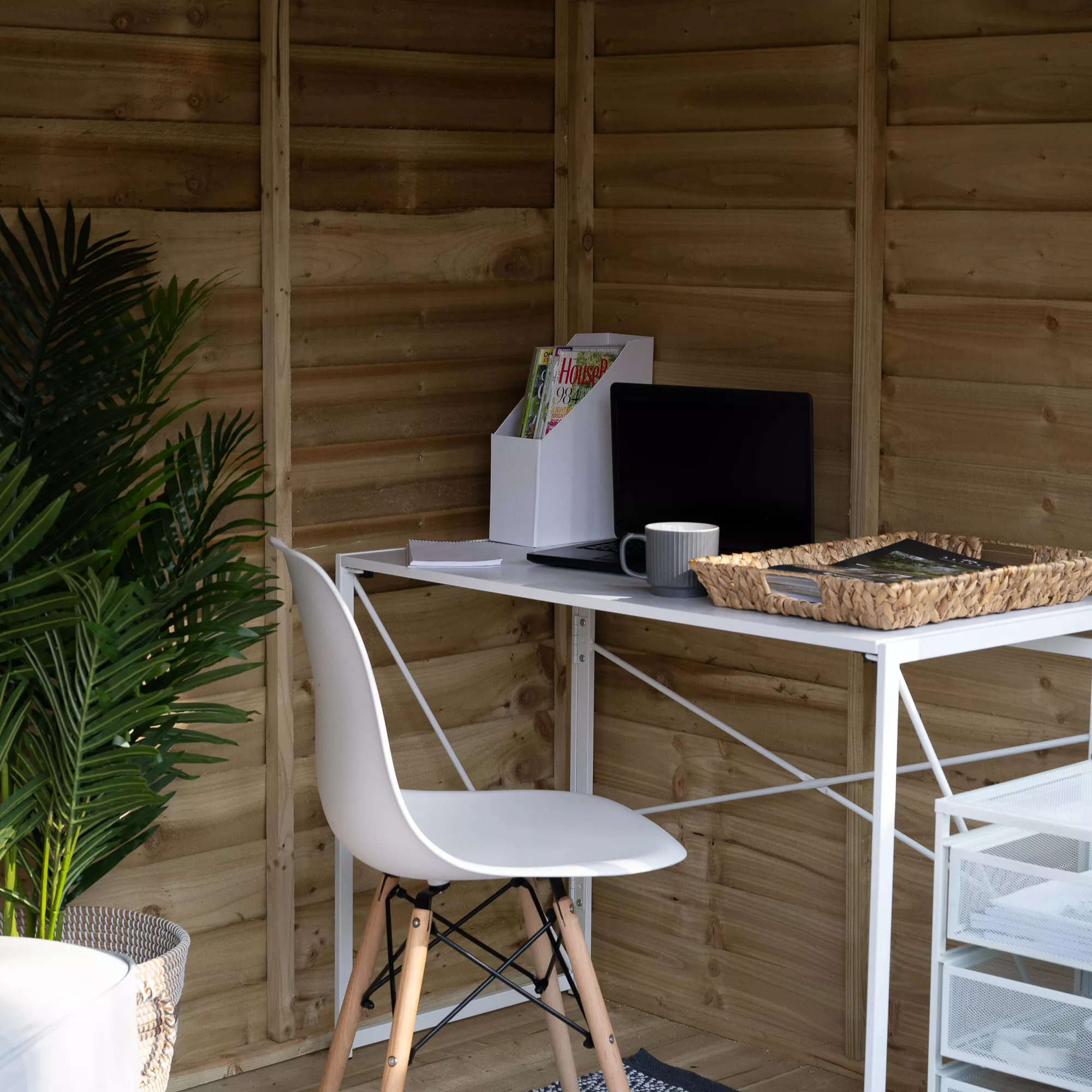 Forest Garden Oakley 8x6 Pent Overlap Solid Wood Summer House With Double Door - Assembly Service Included - Image 3