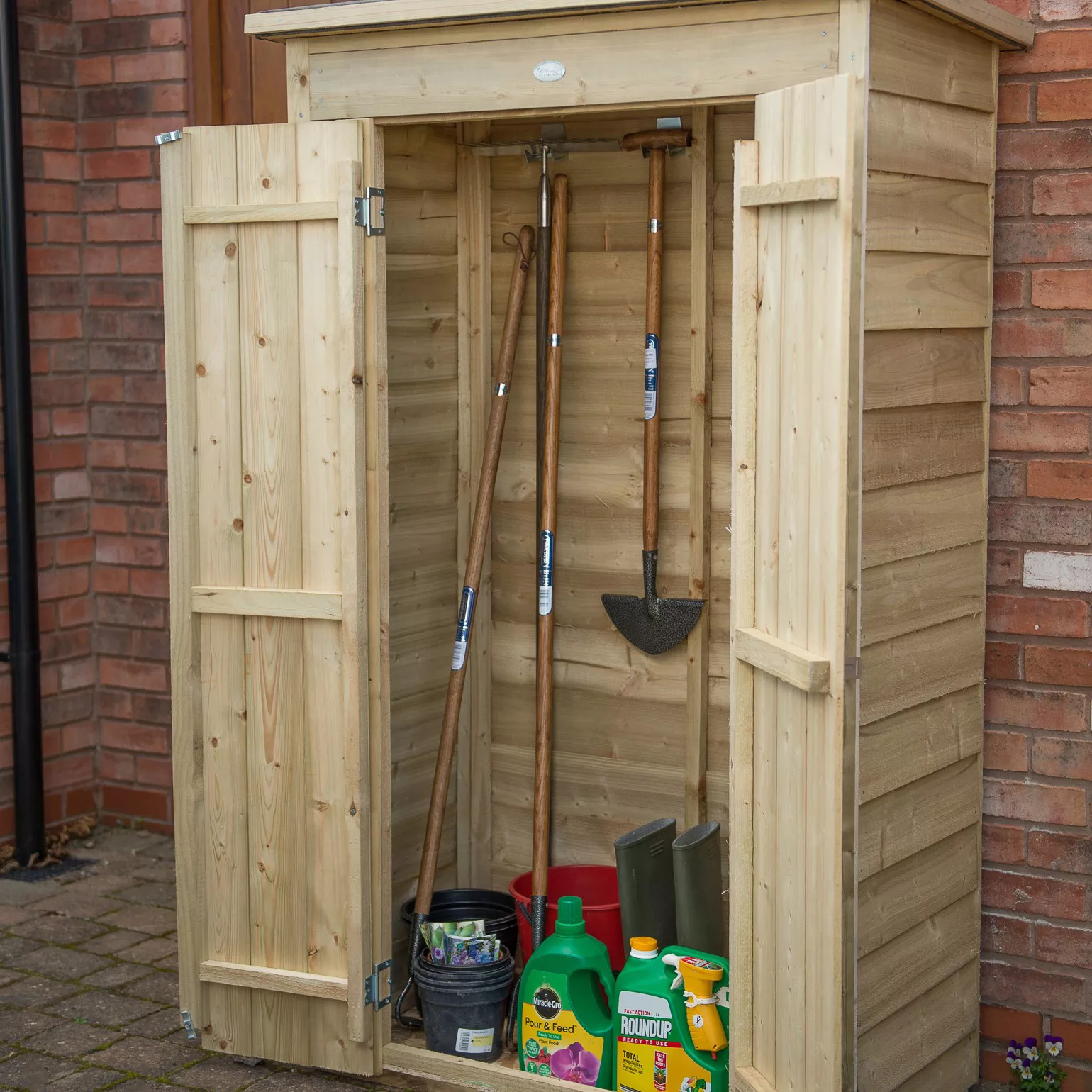 Forest Garden Overlap Wooden 3x2 Pent Garden Storage - Image 7