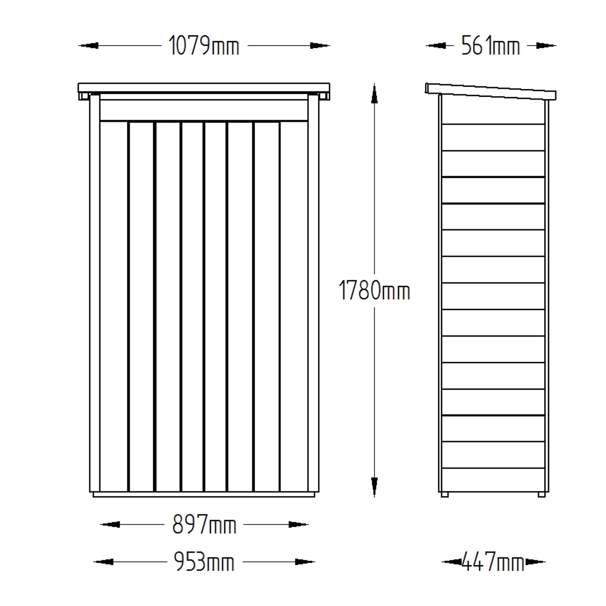 Forest Garden Overlap Wooden 3x2 Pent Garden Storage - Image 11