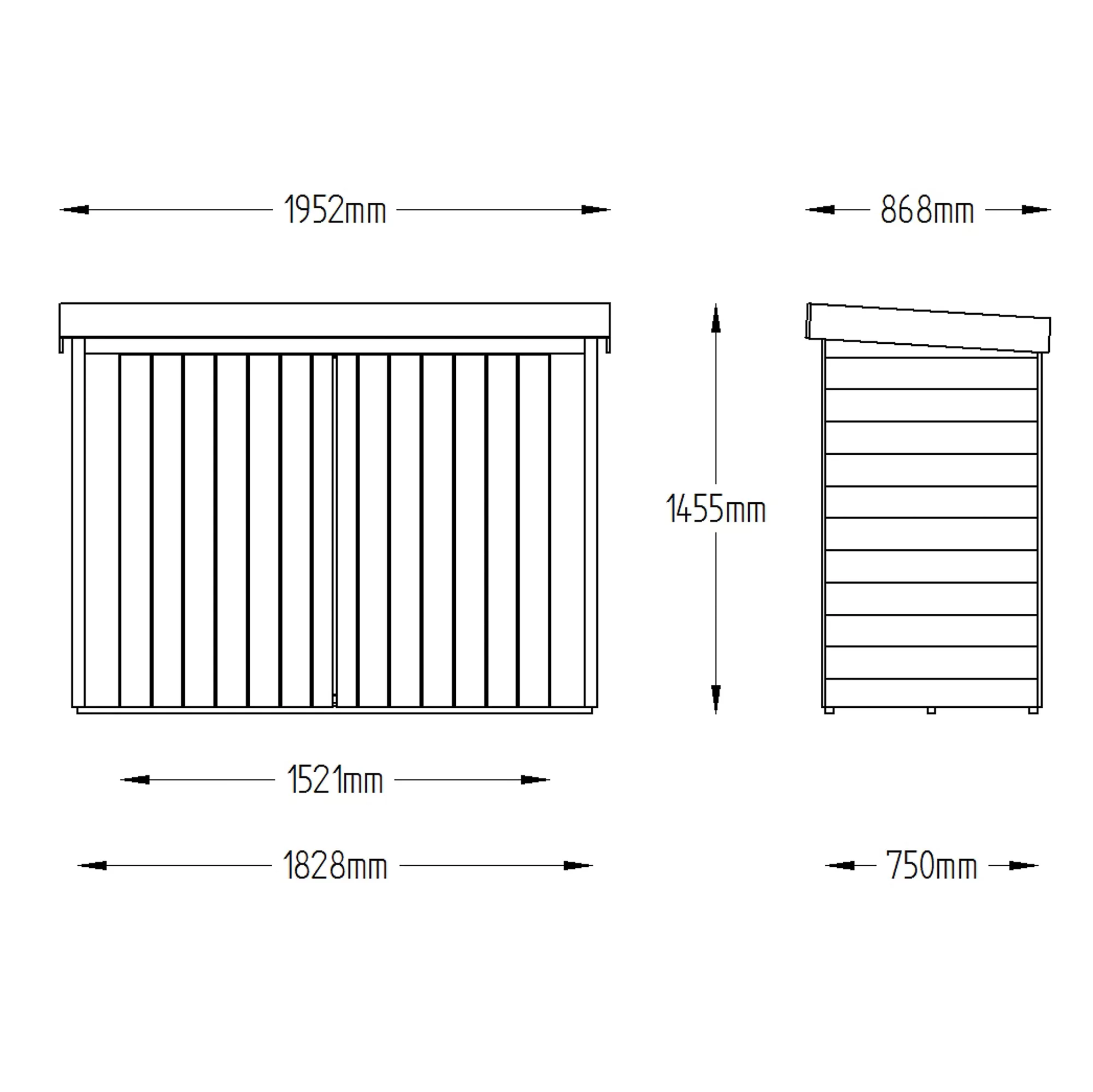 Forest Garden Overlap Wooden 6x3 Pent Garden Storage - Image 10