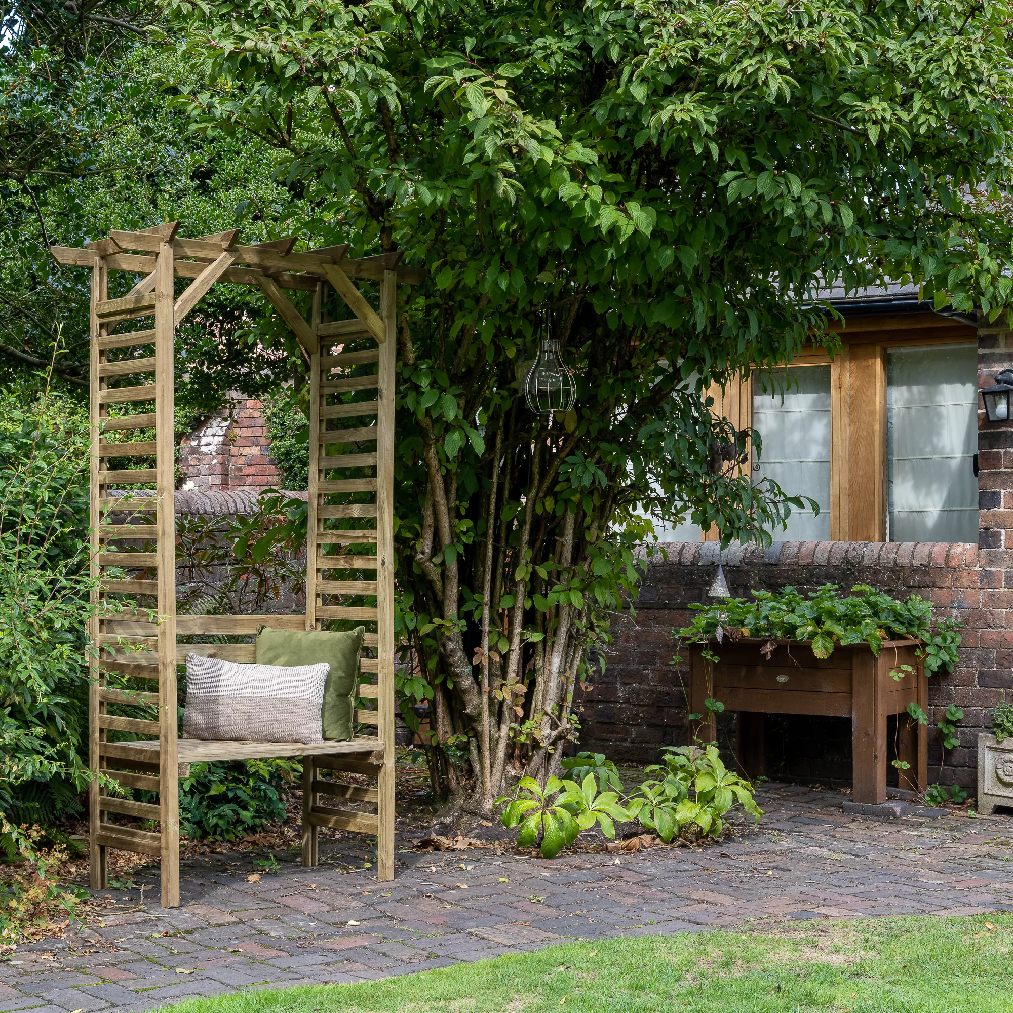 Forest Garden Palma Arbour, (H)2151mm (W)1200mm (D)620mm - Assembly Required - Image 5