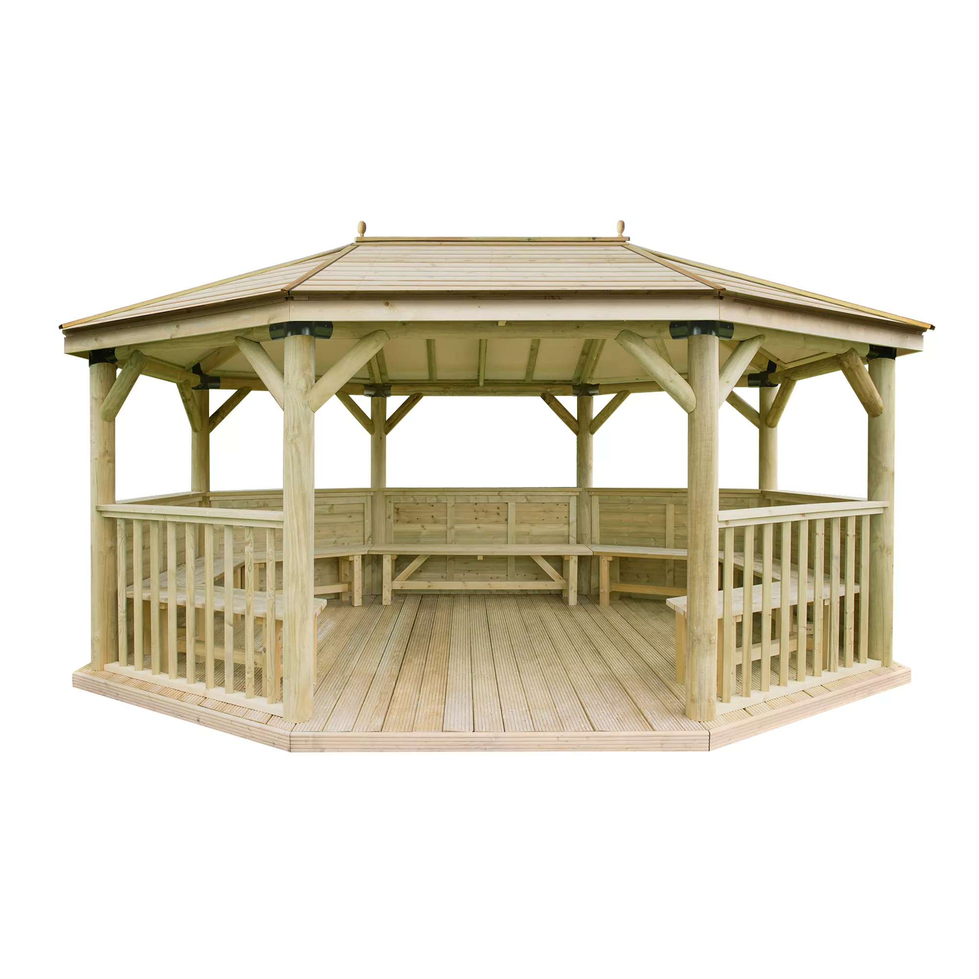 Forest Garden Premium Furnished Octagonal Gazebo, (W)5.27m (D)3.78m - Image 2