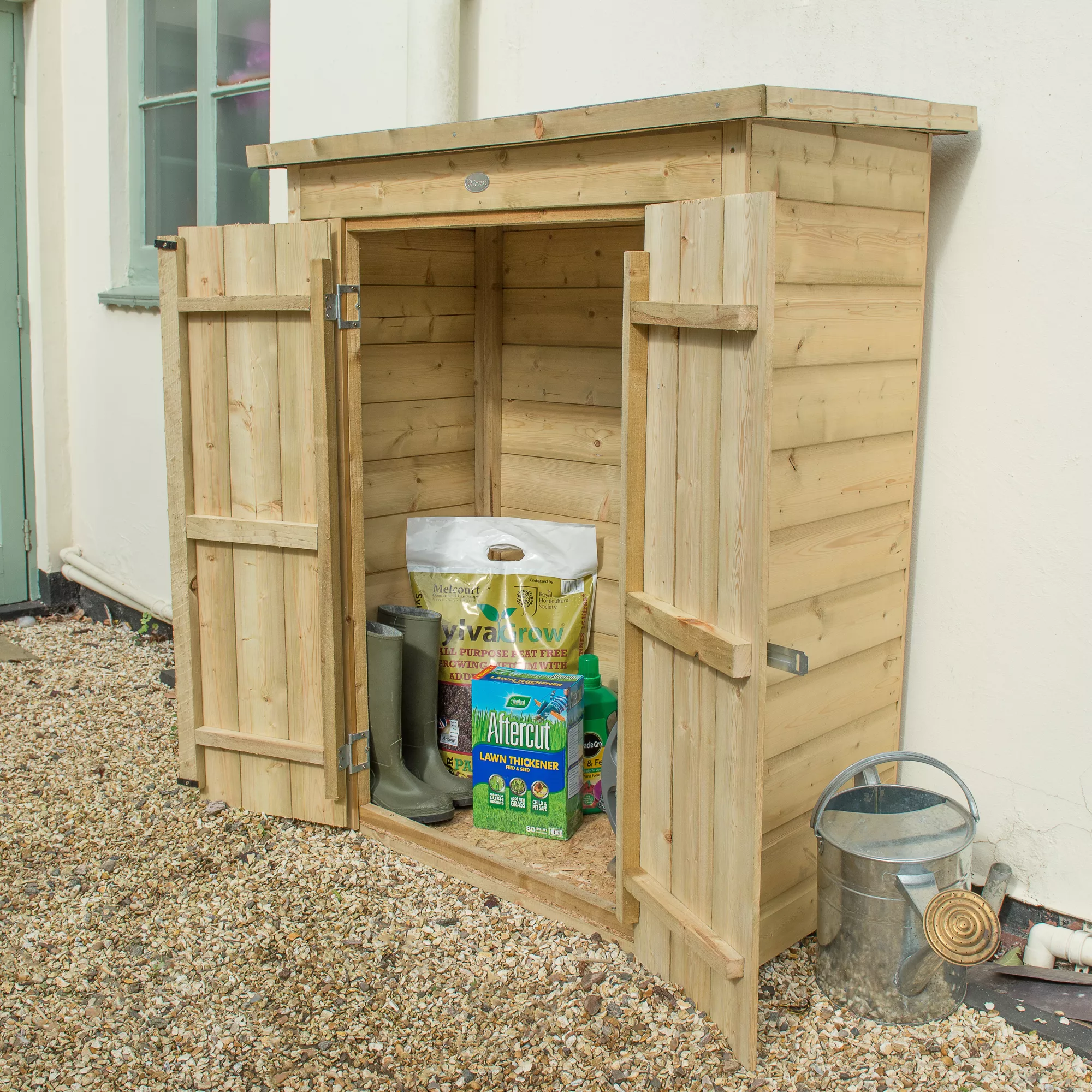 Forest Garden Shiplap Wooden 3x2 Pent Garden Storage - Image 7