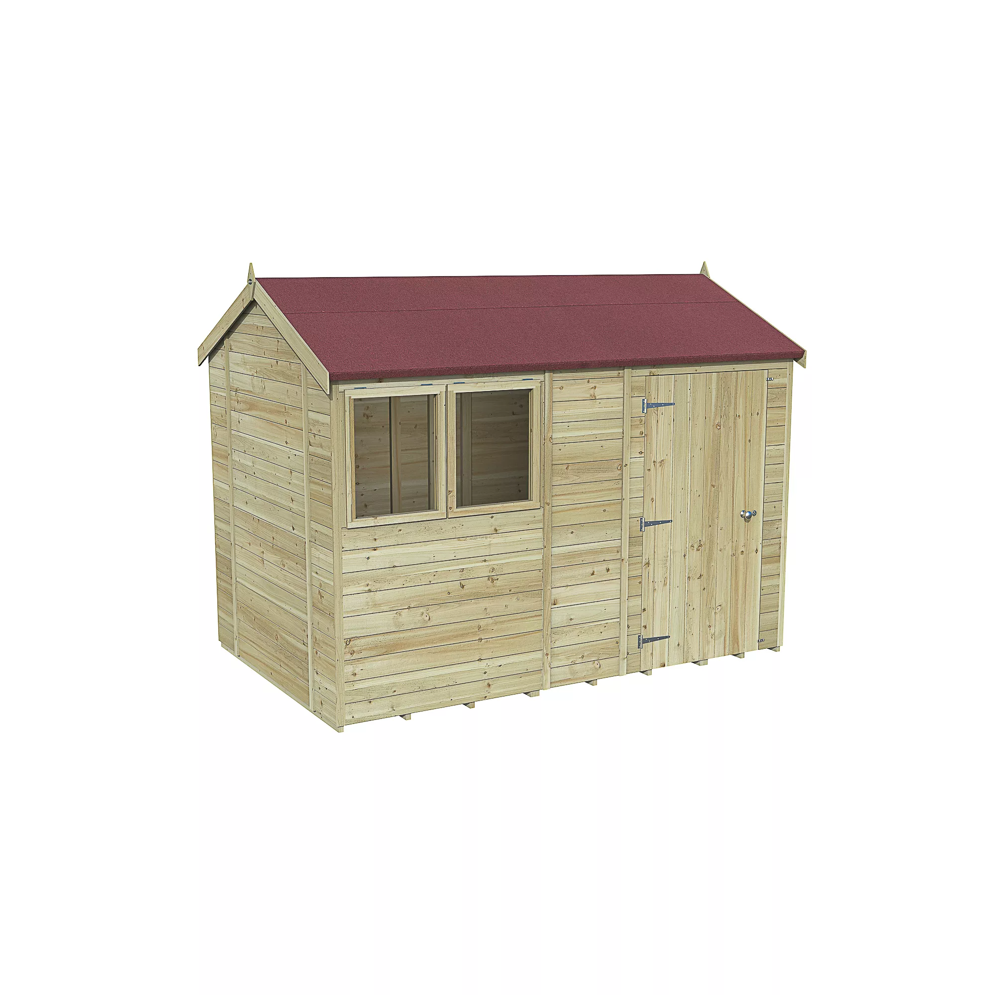 Forest Garden Timberdale 10x6 Ft Reverse Apex Tongue & Groove Wooden Shed With Floor