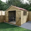 Forest Garden Timberdale 10x8 Ft Apex Tongue & Groove Wooden 2 Door Shed With Floor