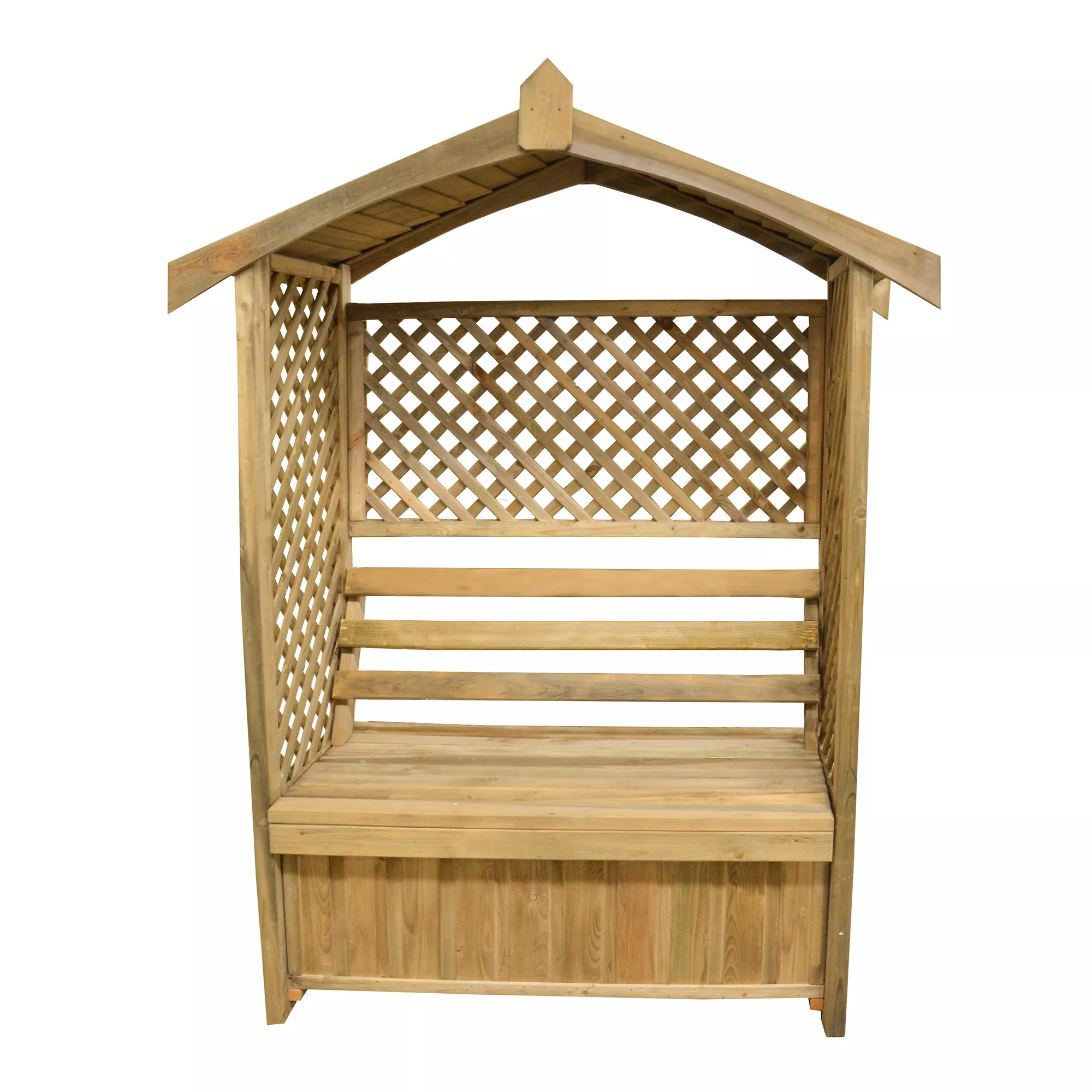 Forest Lyon Lattice Arbour, (H)2000mm (W)1560mm (D)670mm - Assembly Required - Image 2