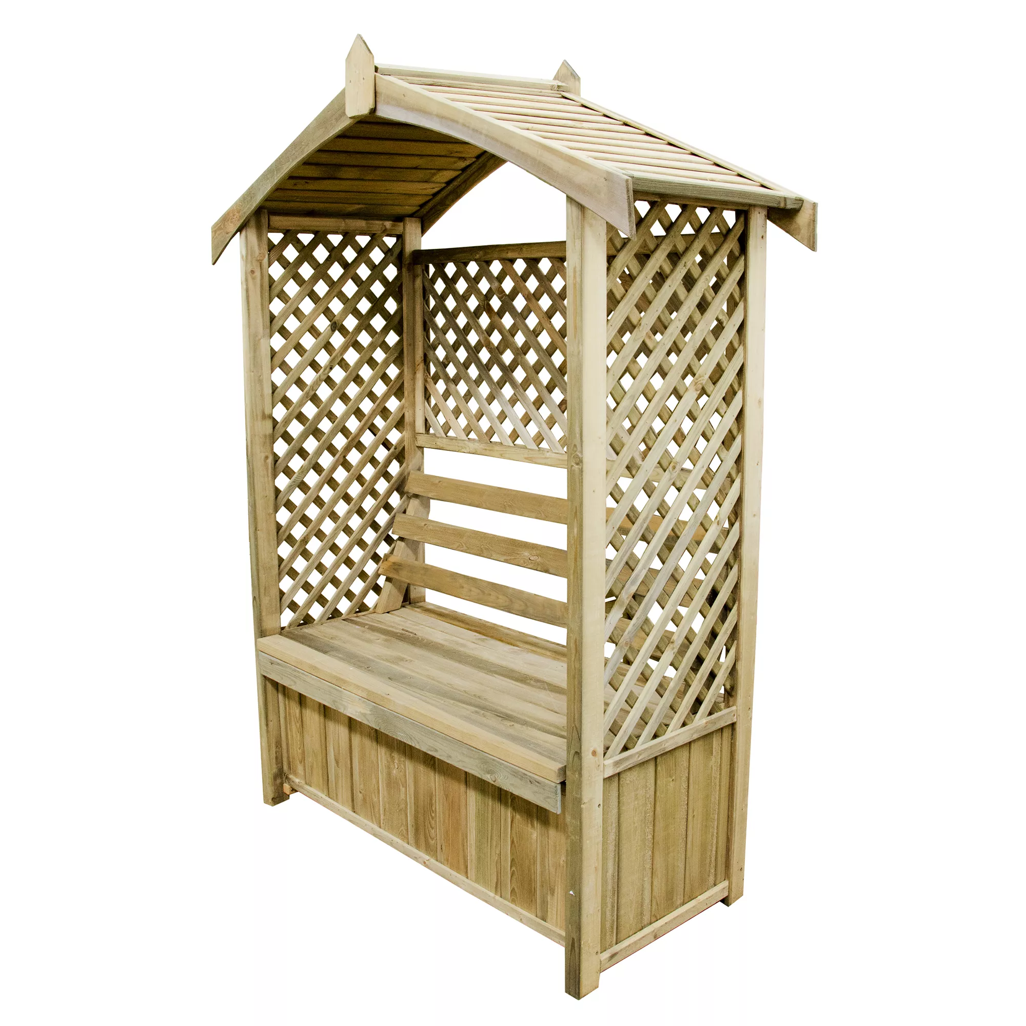 Forest Lyon Lattice Arbour, (H)2000mm (W)1560mm (D)670mm - Assembly Required - Image 3