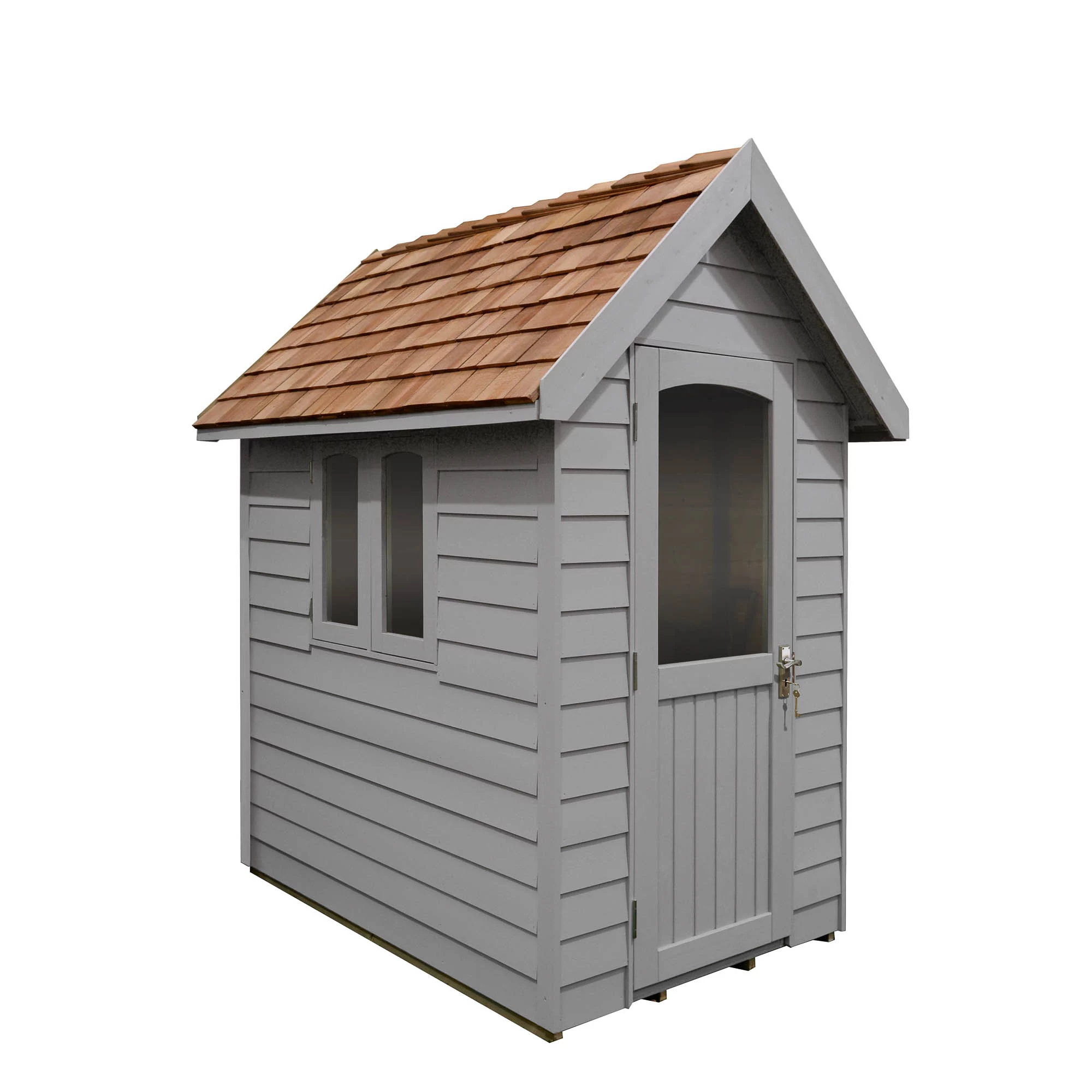 Forest Retreat 6X4 Apex Pressure Treated Overlap Grey Shed With Floor - Assembly Service Included - Image 2