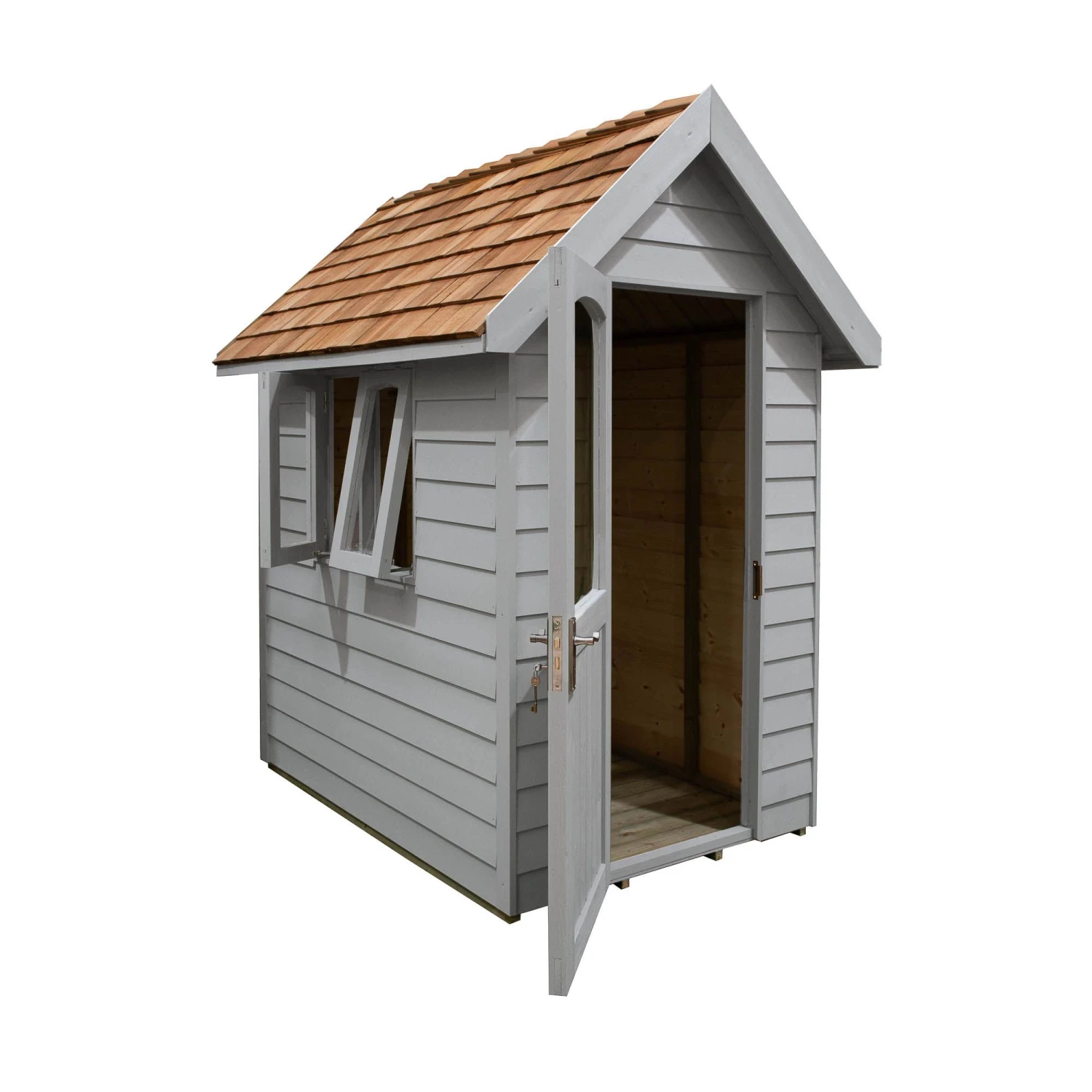 Forest Retreat 6X4 Apex Pressure Treated Overlap Grey Shed With Floor - Assembly Service Included - Image 11