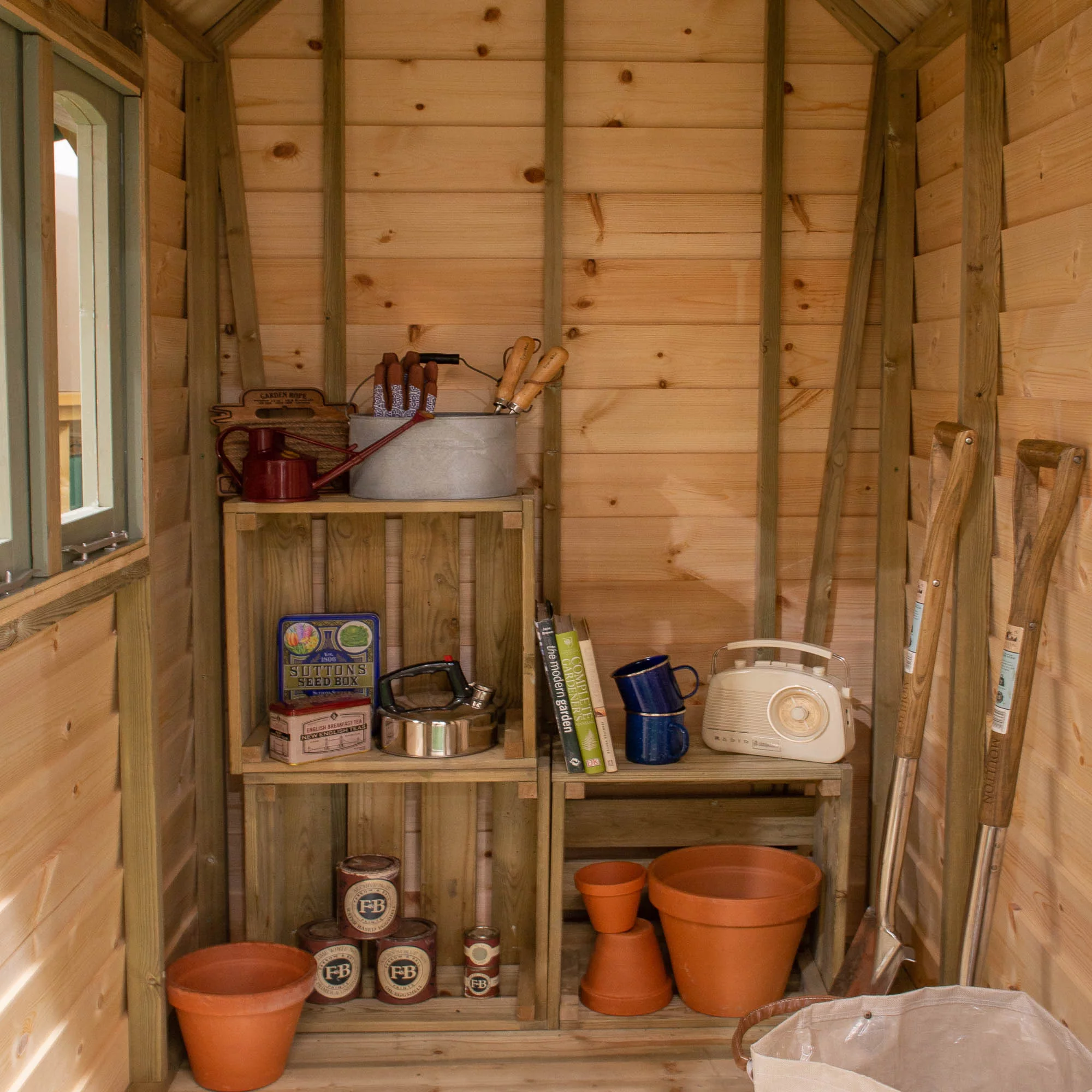 Forest Retreat 6X4 Apex Pressure Treated Overlap Grey Shed With Floor - Assembly Service Included - Image 5