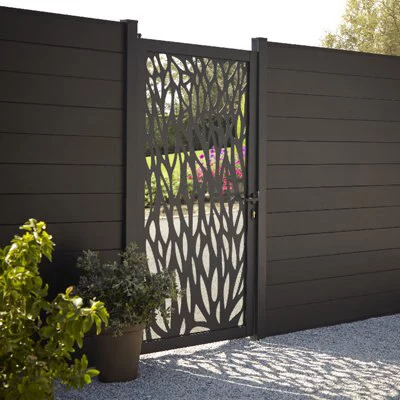 GoodHome Neva Aluminium Leaf Gate, (H)1.7m (W)0.93m - Image 2