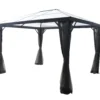 GoodHome Yallis Ebony Rectangular Gazebo, (W)3m (D)3.65m - Assembly Required