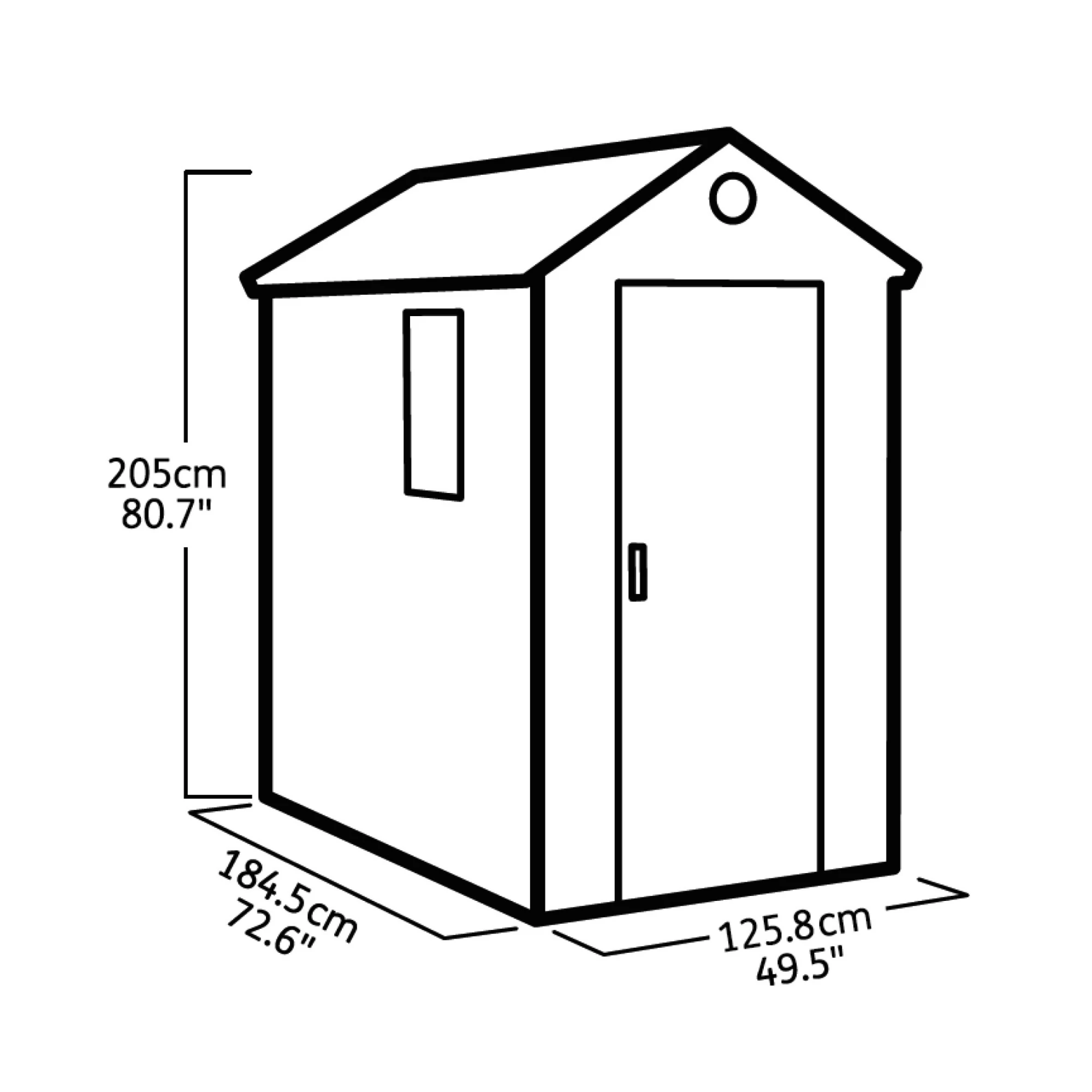 Keter Darwin 6x4 Tongue & Groove Plastic Shed With Floor - Image 11