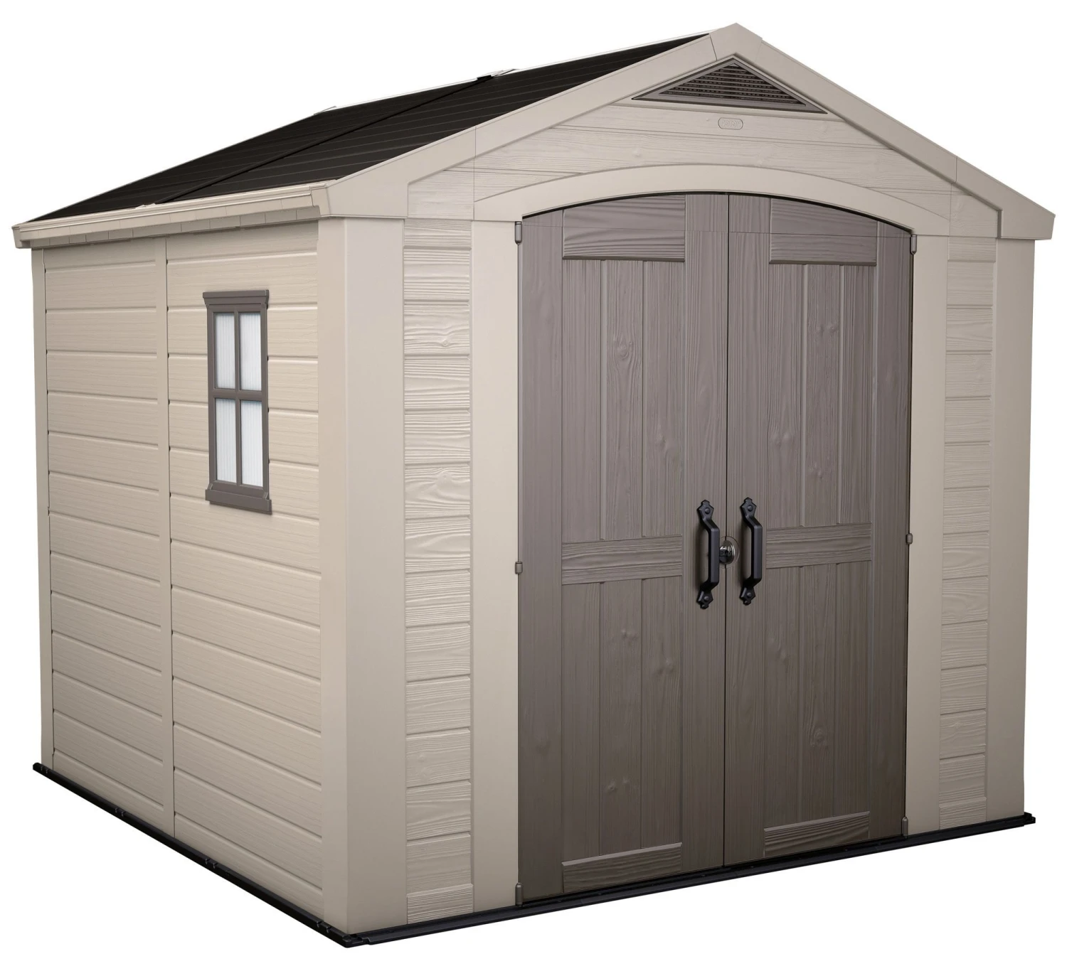 Keter Factor 8x8 Apex Beige Plastic Shed With Floor - Image 2