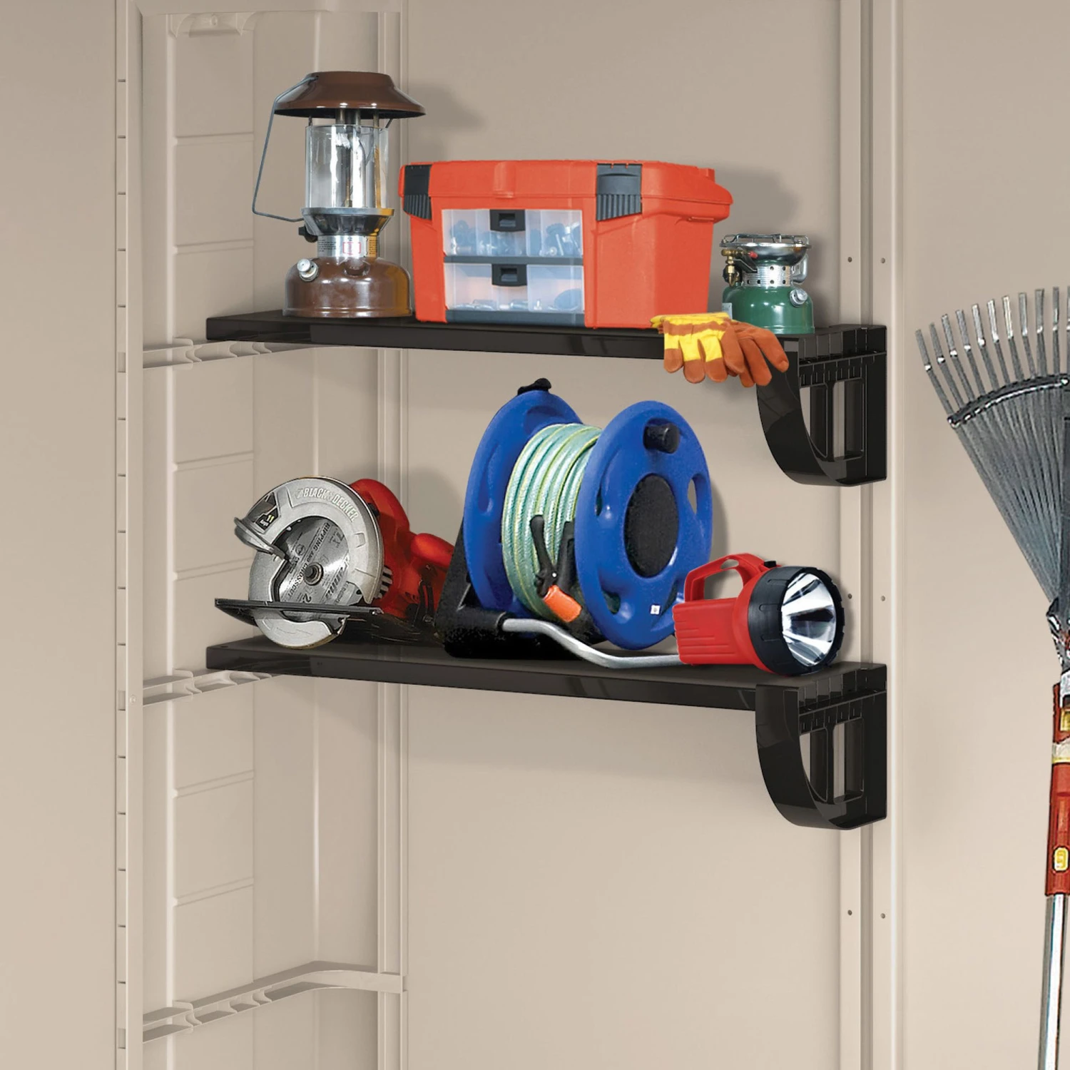 Keter Factor 8x8 Apex Beige Plastic Shed With Floor - Image 7