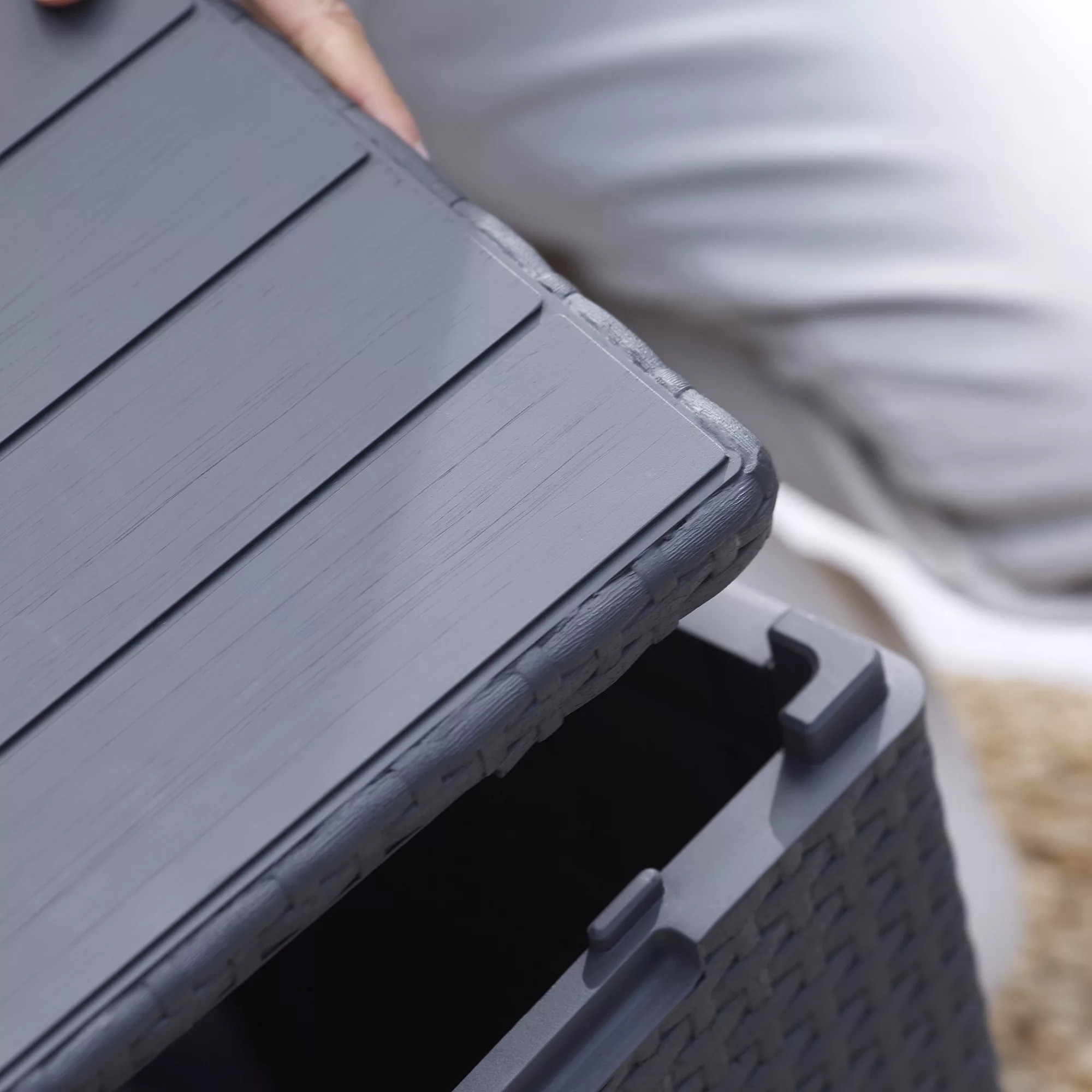 Keter Graphite 38.1L Small Plastic Storage Box & Lid - Image 4